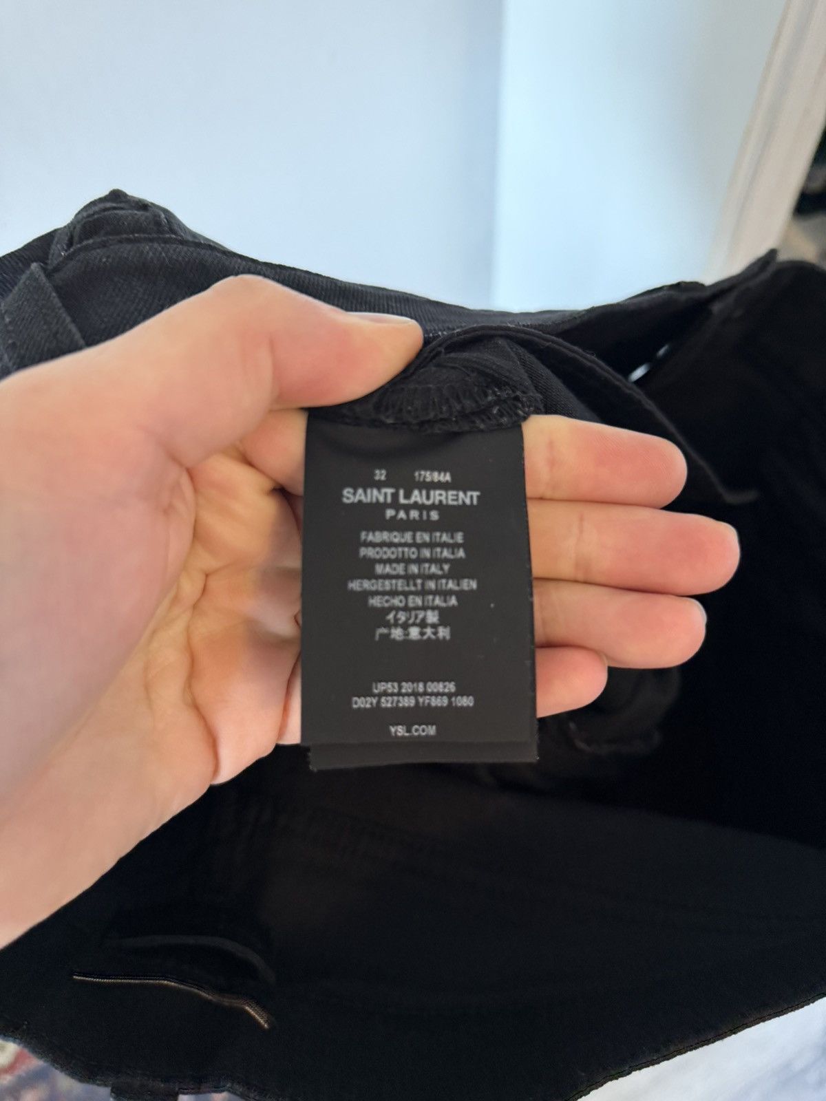 Saint Laurent Paris Saint Laurent D02 Skinny Black Jeans in Washed Stretch Denim Size US 32 / EU 48 - 11 Thumbnail