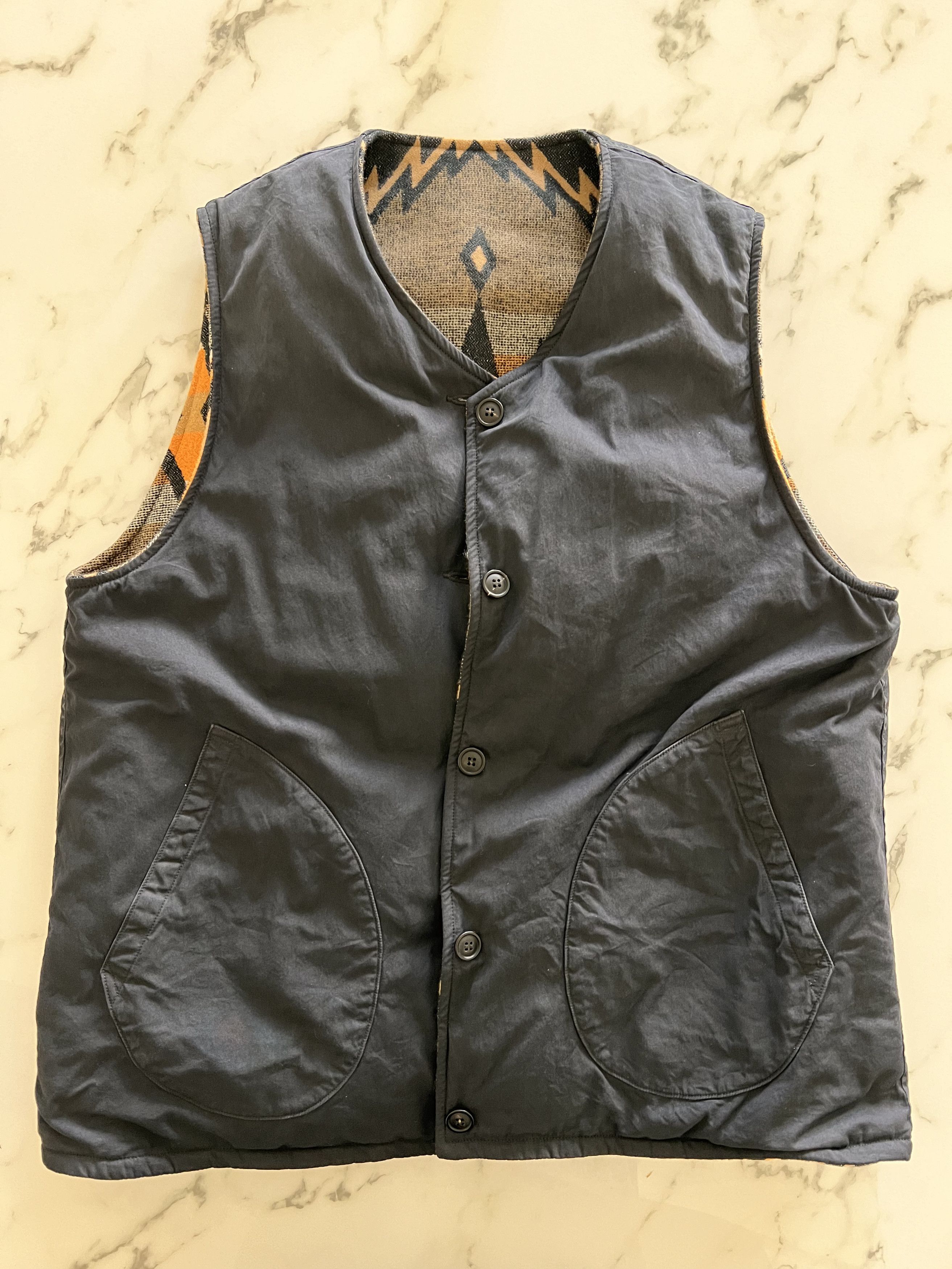 image of Visvim Kora Down Vest in Black, Men's (Size 2XL)