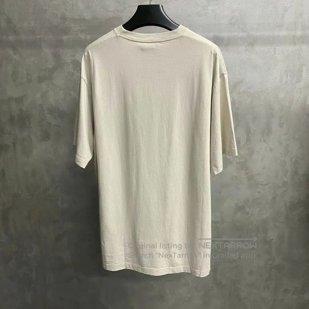 Balenciaga Balenciaga Beige Logo Embroidered Tee. Size US XXS / EU 40 - 2 Thumbnail