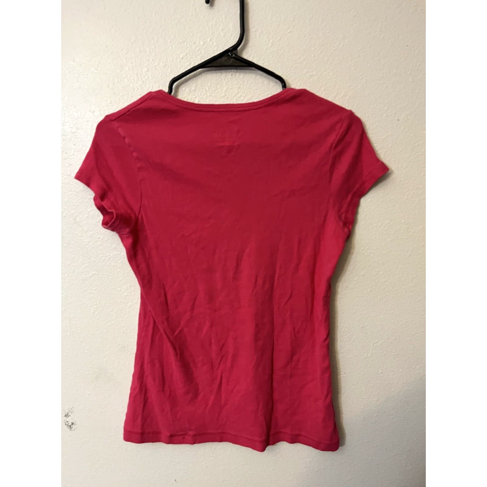 Champion Champion Womens T-Shirt Short Sleeve V-Neck Pink Size S Small Casual Cotton Tee Womens Size S / US 4 / IT 40 - 2 Thumbnail