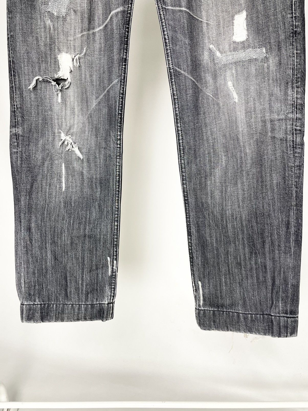 Dolce & Gabbana Dolce & Gabanna Vintage Distressed Faded Black Denim Jeans Size US 36 / EU 52 - 6 Thumbnail