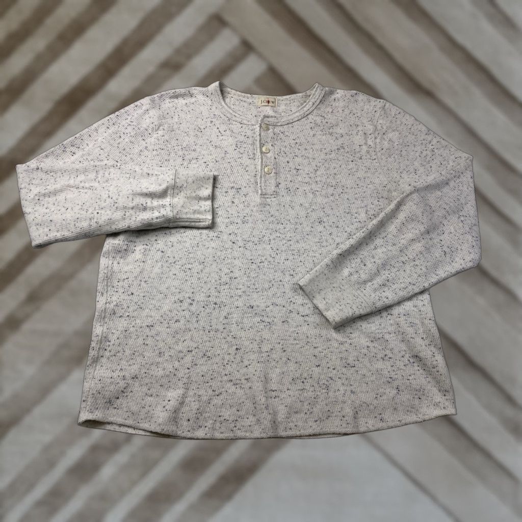 J.Crew J.CREW Shirt Mens S/M Henley Heritage Brushed Rib Knit Oarsman Thermal Waffle Solid Cotton 2020s Classic Outdoor Preppy Buttons Size US S / EU 44-46 / 1 - 1 Thumbnail