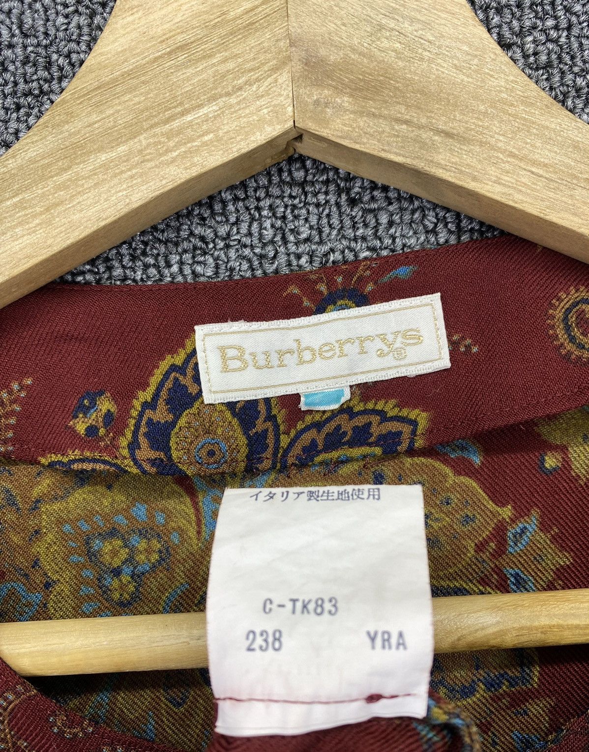 Burberry × Vintage Vintage Burberry Paisley Shirts Button Up Flannel Size M / US 6-8 / IT 42-44 - 8 Thumbnail