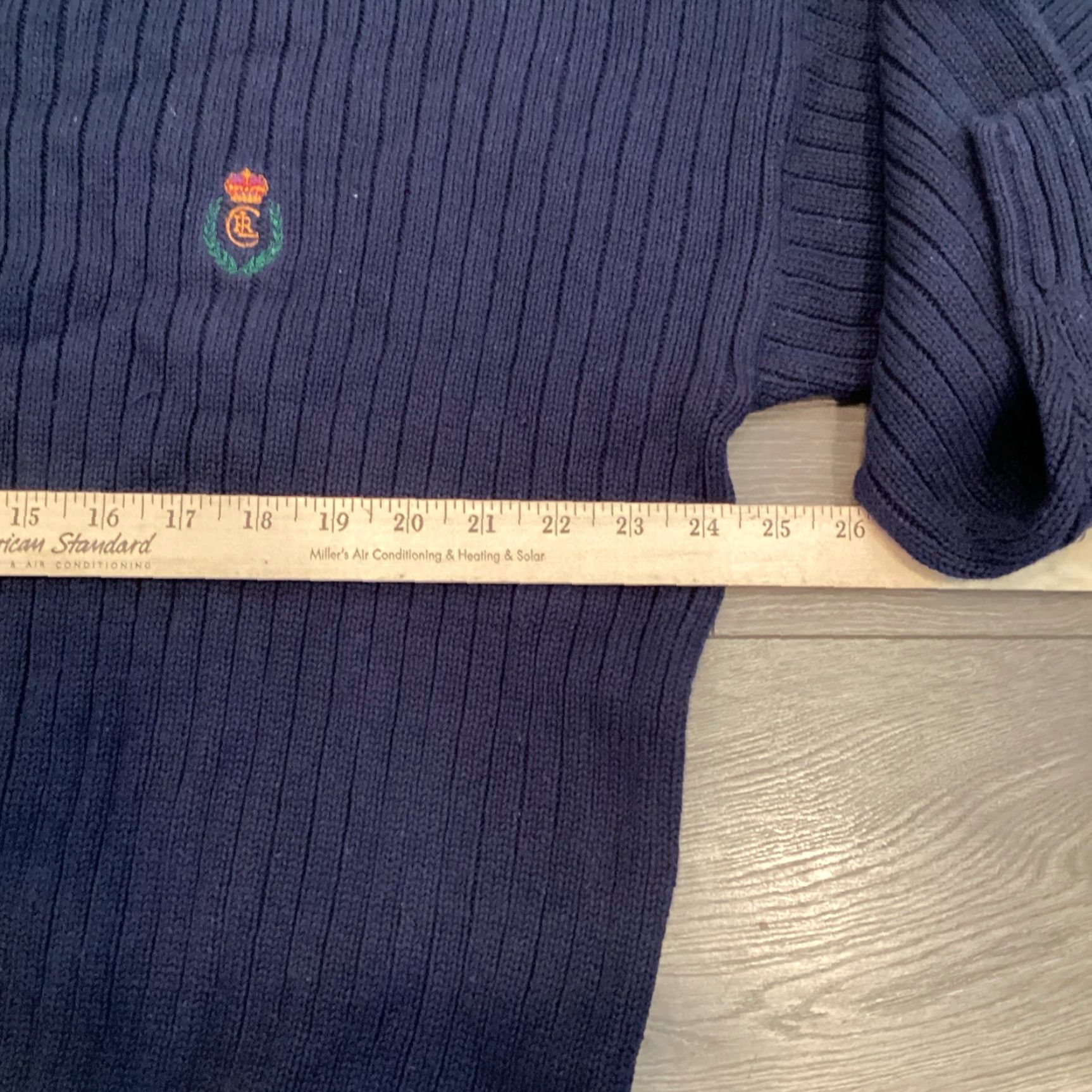 Ralph Lauren Ralph Lauren Chaps Men's Pullover Sweater XXL Navy Chunky Knit Cable Solid Classic Size US XXL / EU 58 / 5 - 6 Thumbnail