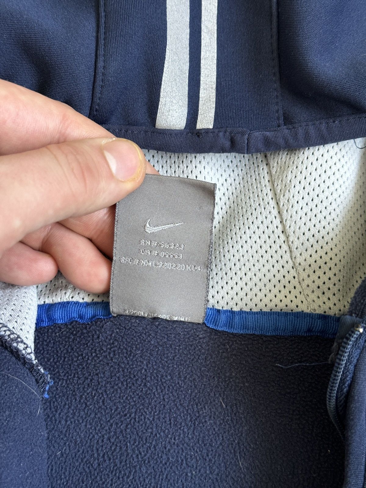 Nike Vintage 00s Nike Ninja Hoodie 1/2 Zip Navy Small Swoosh Y2k Size US M / EU 48-50 / 2 - 11 Thumbnail