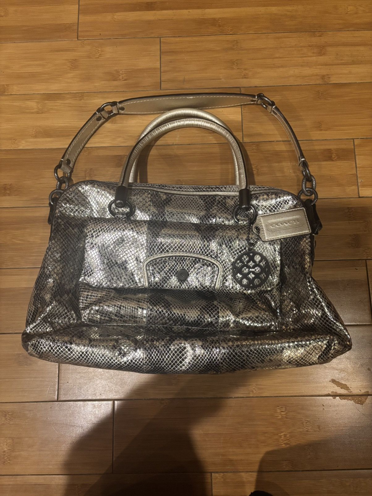 Coach Coach silver satchel with structured handle.ob-910 Size ONE SIZE - 3 Thumbnail