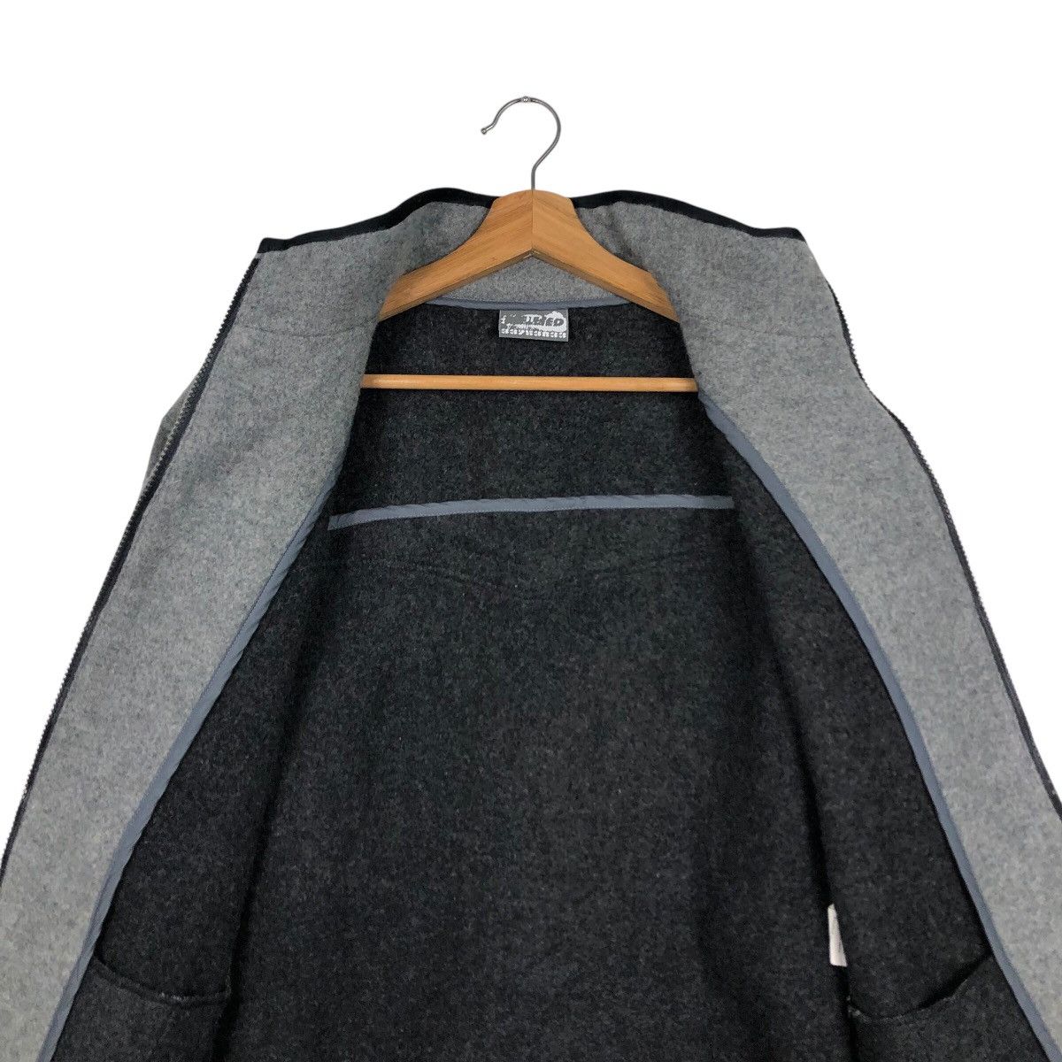 Japanese Brand 📌Rich Grey Wool Zipper Biker Jacket Depleted Issey Miyake Size US M / EU 48-50 / 2 - 15 Thumbnail