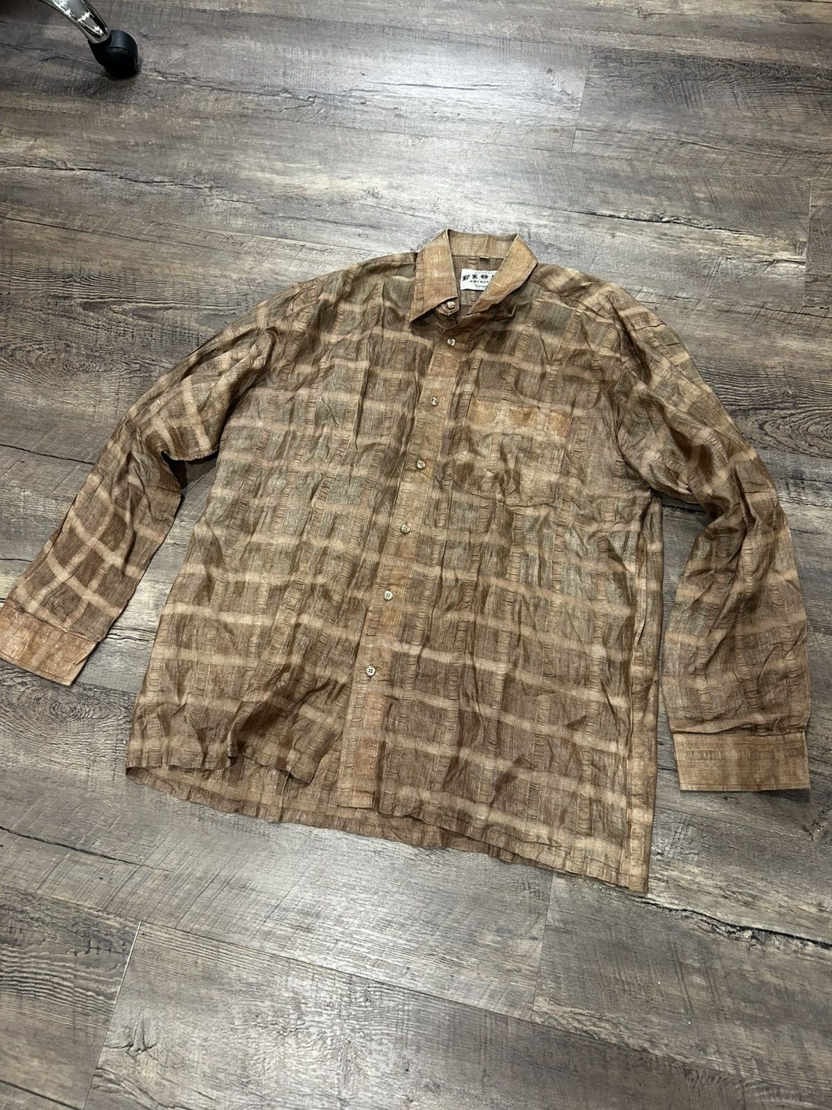 Vintage 🌲 Fiori Vintage Rustic Long Sleeve Button Up Shirt 🌲 Size US XL / EU 56 / 4 - 1 Thumbnail