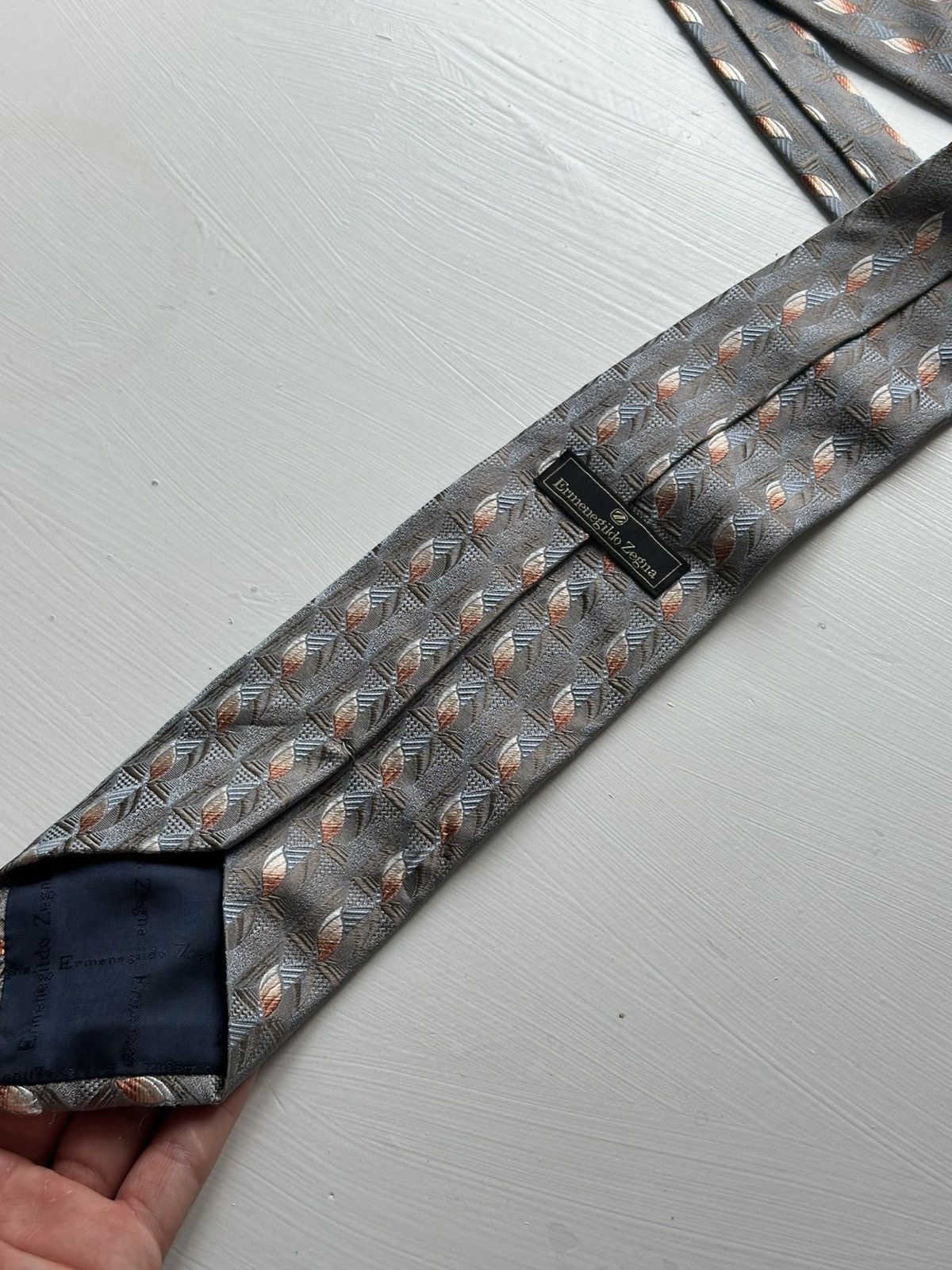 Ermenegildo Zegna × The Tie Bar Ermenegildo Zegna Tie 90s Monogram Cravatca Y2K Calssic Size ONE SIZE - 4 Thumbnail