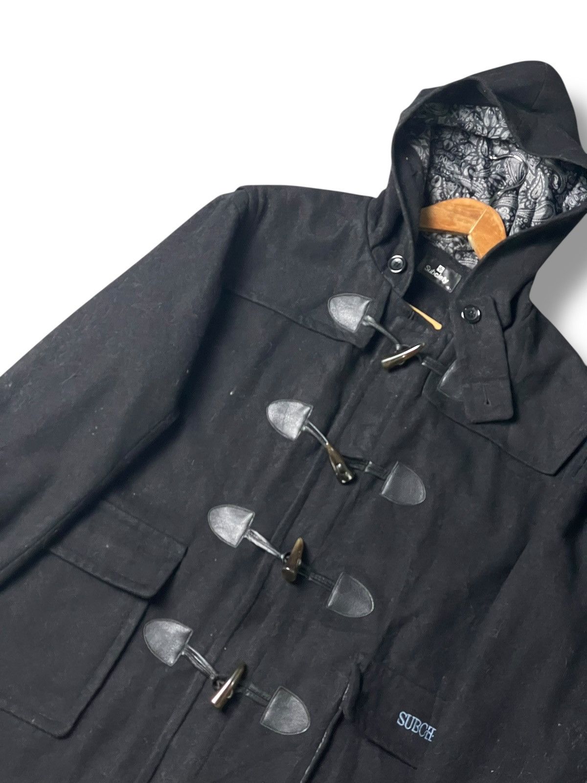 Japanese Brand × Vintage SUBCIETY Brand Wool Duffle Hooded Jacket (110) Size US XL / EU 56 / 4 - 3 Thumbnail