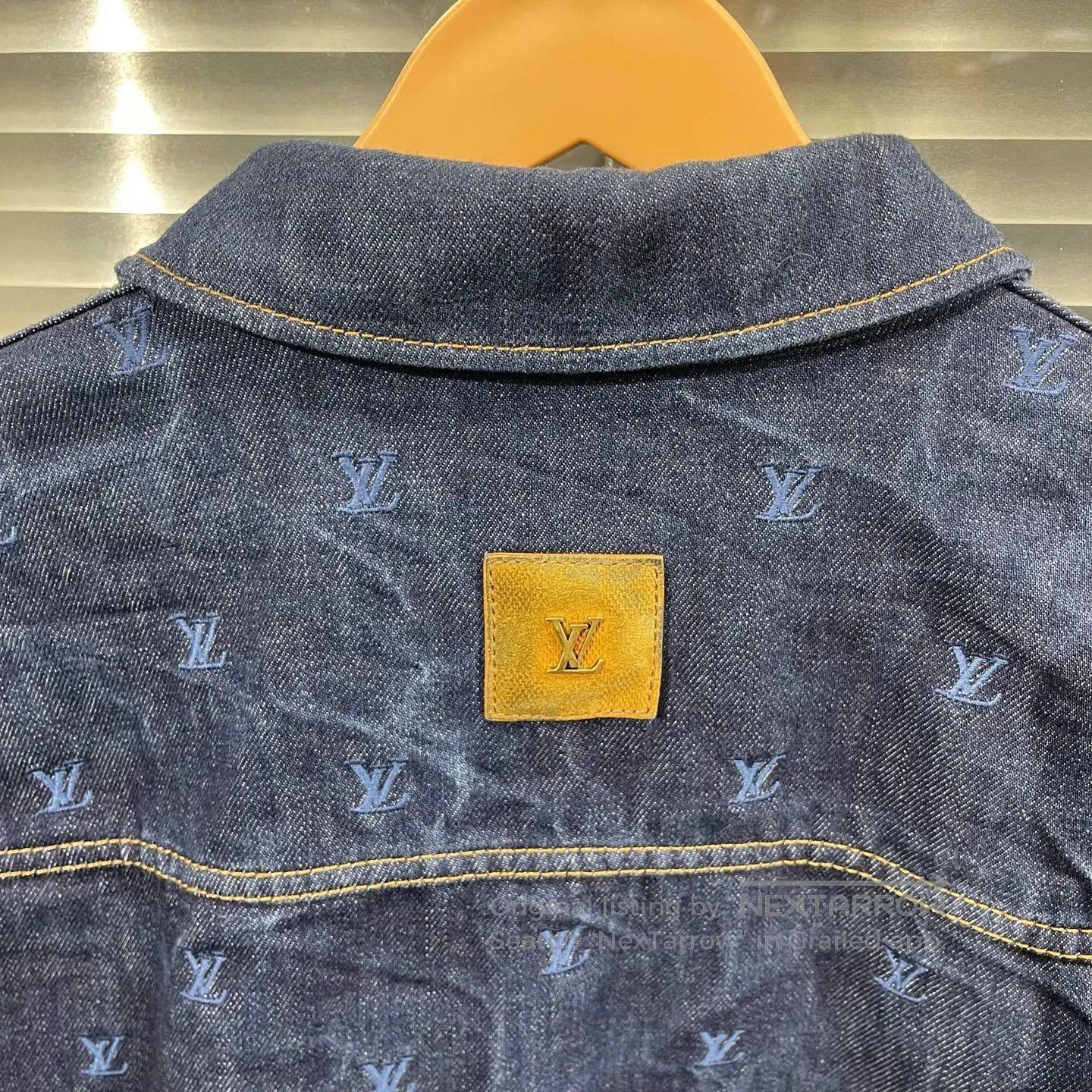 Louis Vuitton Blue Denim Jacket with Button Front and Pockets. Size US L / EU 52-54 / 3 - 3 Thumbnail
