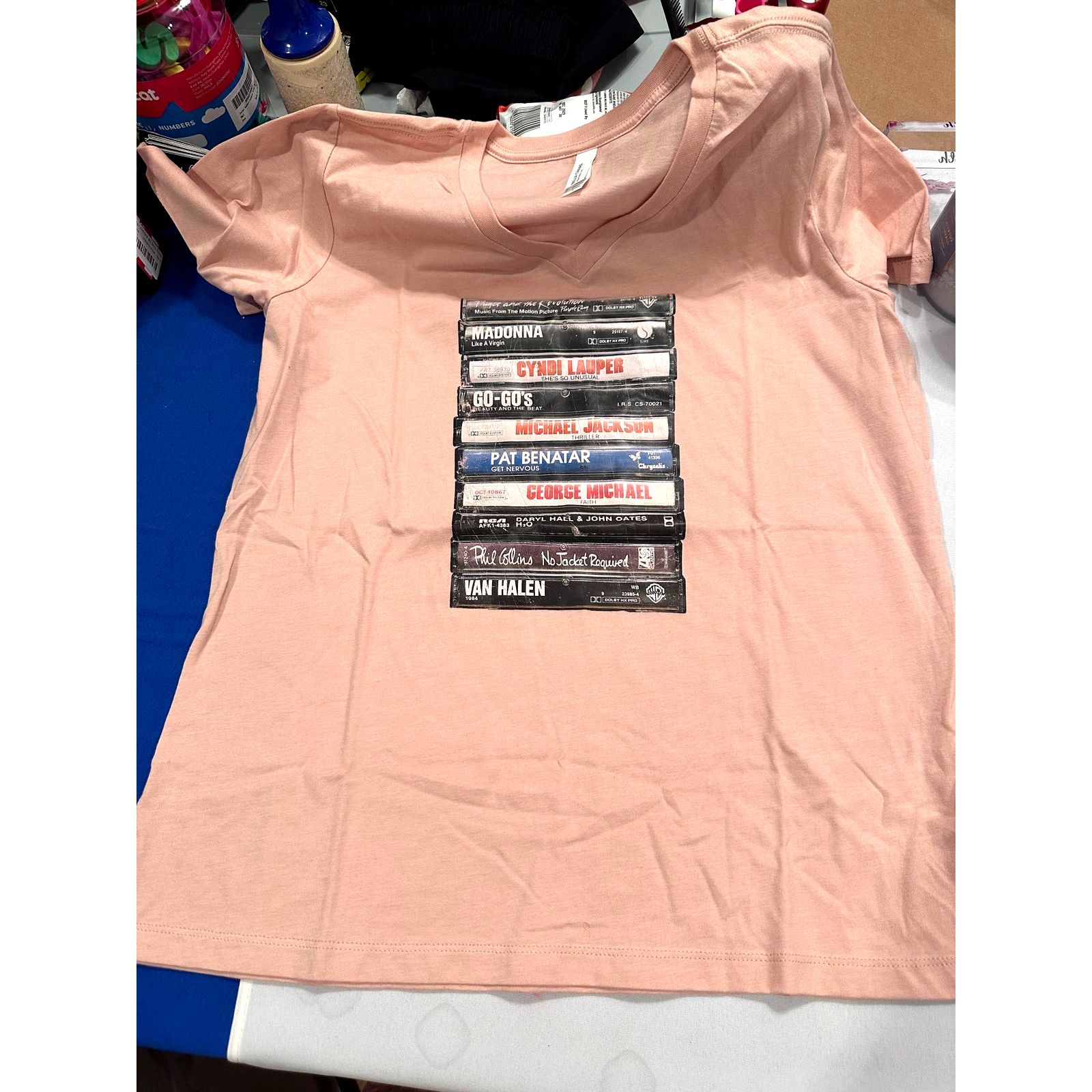 Other 80’s Rock Cassette Shirt For Music Lovers Heather Peach L Size L / US 10 / IT 46 - 4 Thumbnail