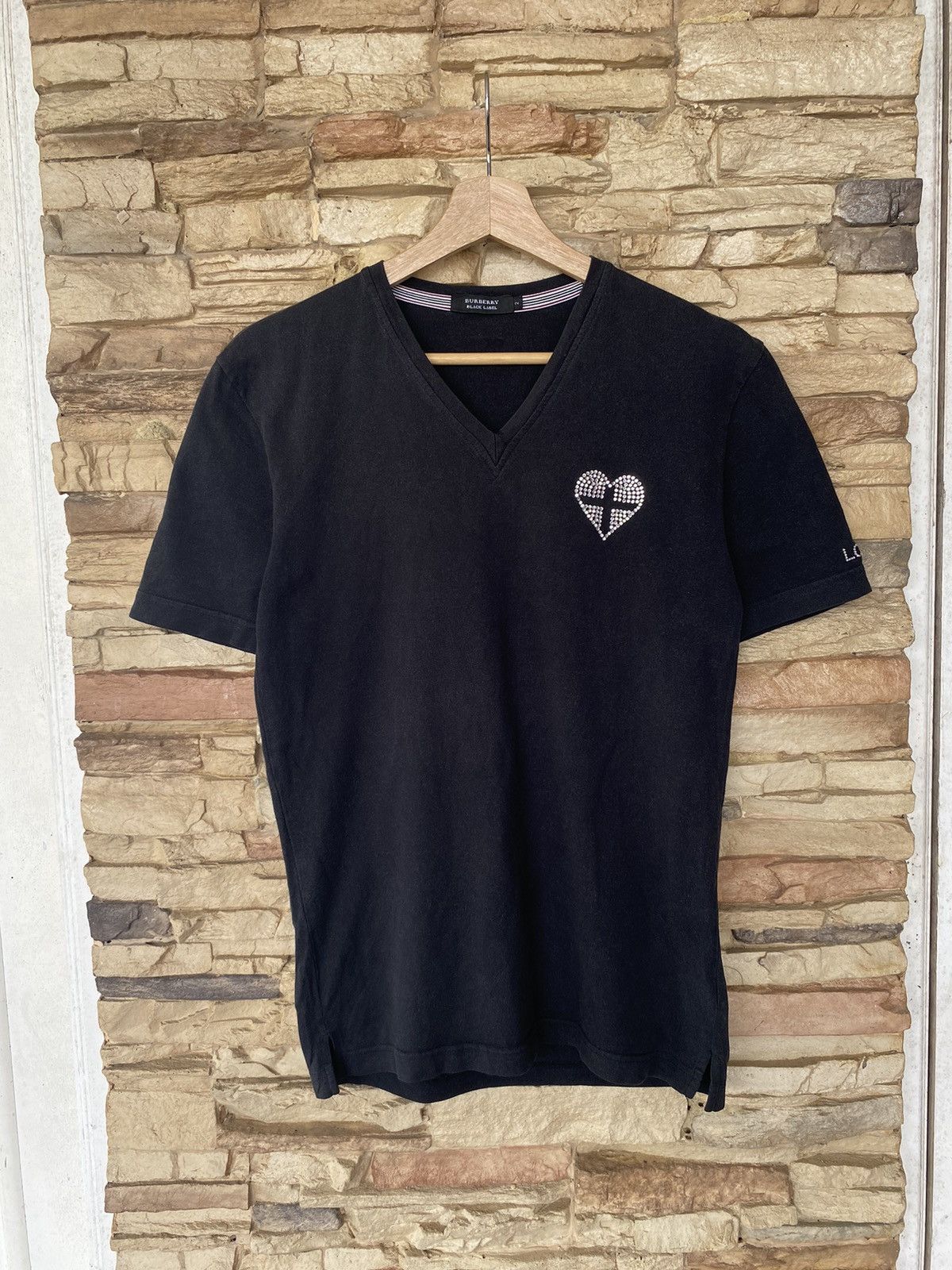 Vintage Rare Vintage Burberry Black Label V Neck Women Tees Size S / US 4 / IT 40 - 1 Thumbnail
