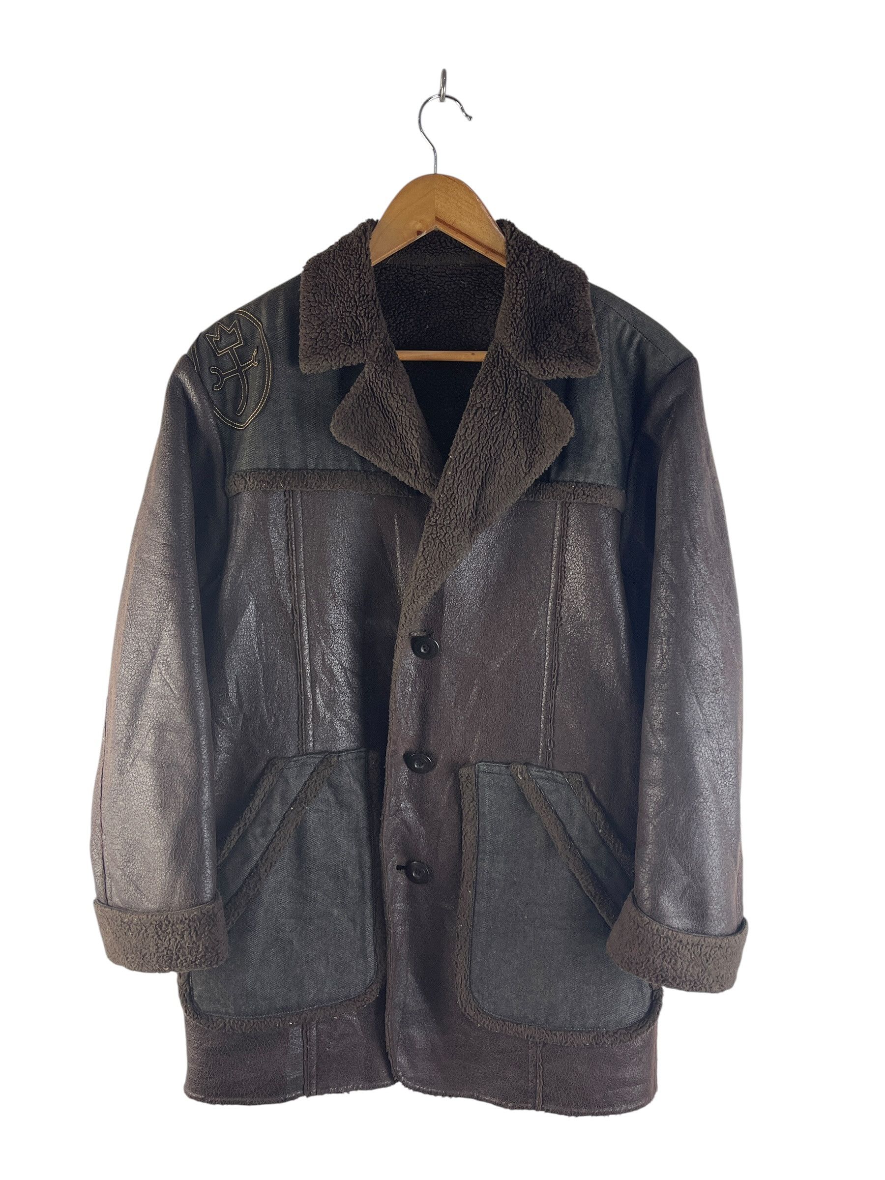 Jean Charles De Castelbajac Vintage Castelbajac Sport Faux Shearling Leather Coat Jacket Size US L / EU 52-54 / 3 - 2 Thumbnail
