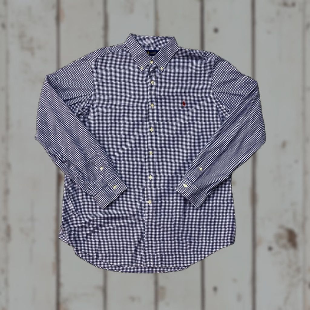 Polo Ralph Lauren Polo Ralph Lauren Shirt Mens XL Plaid Long Sleeve Button-Up Blue White Red Casual EUC Size US XL / EU 56 / 4 - 1 Thumbnail