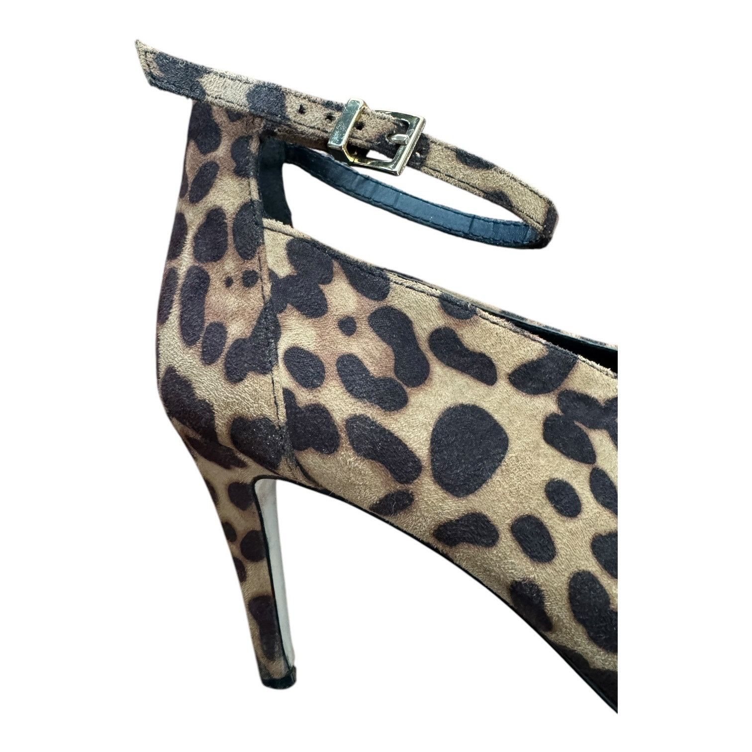 Asos Leopard print ankle straps, stiletto heel low cut booties 5 Size US 5 / IT 35 - 18 Thumbnail