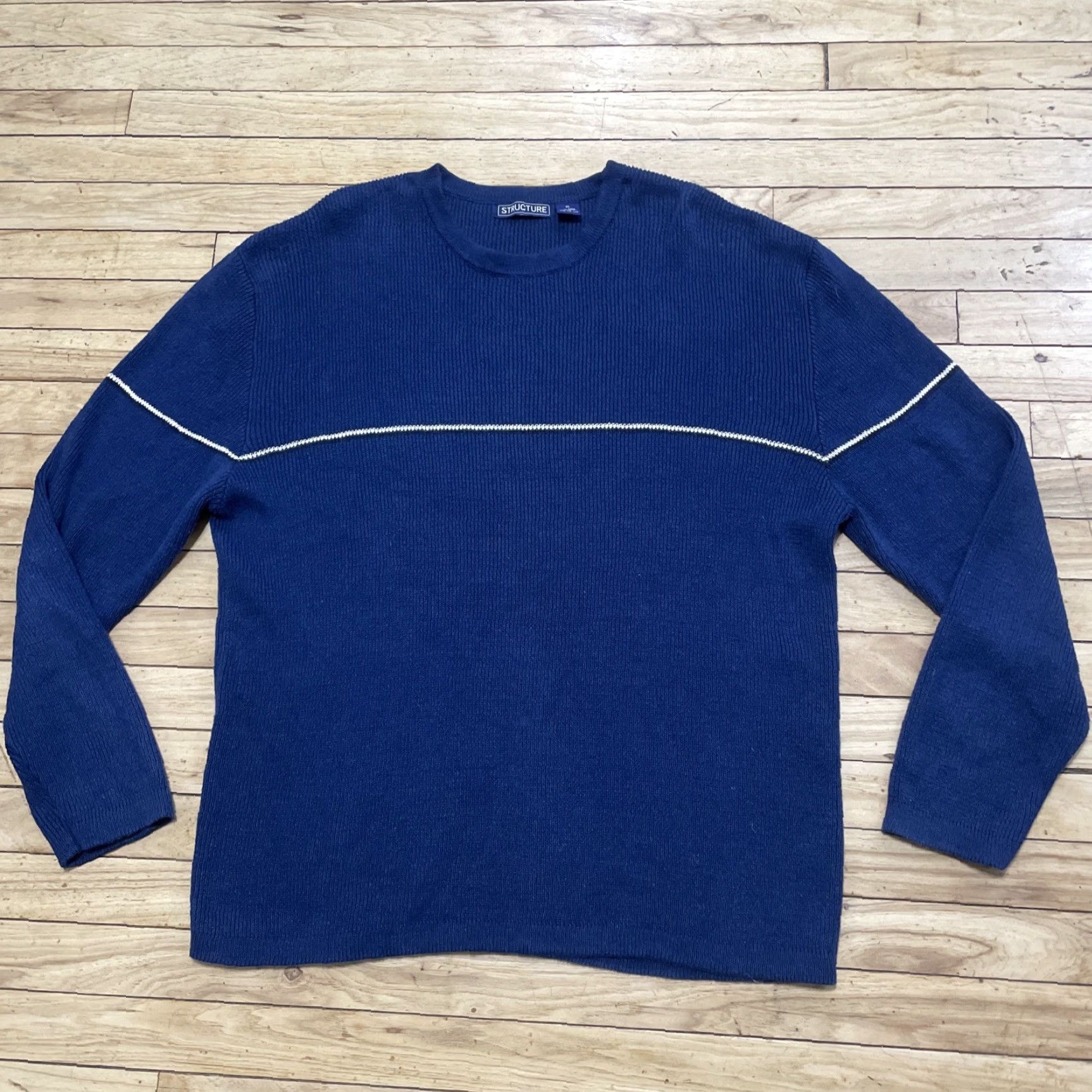 Vintage Structure Mens Sweater Hoodie? Size US L / EU 52-54 / 3 - 2 Thumbnail