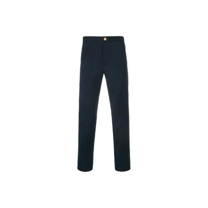 Thom Browne Thom Browne Men's Navy Wool Relaxed Trousers -2507 Size US 26 / EU 42 - 6 Thumbnail
