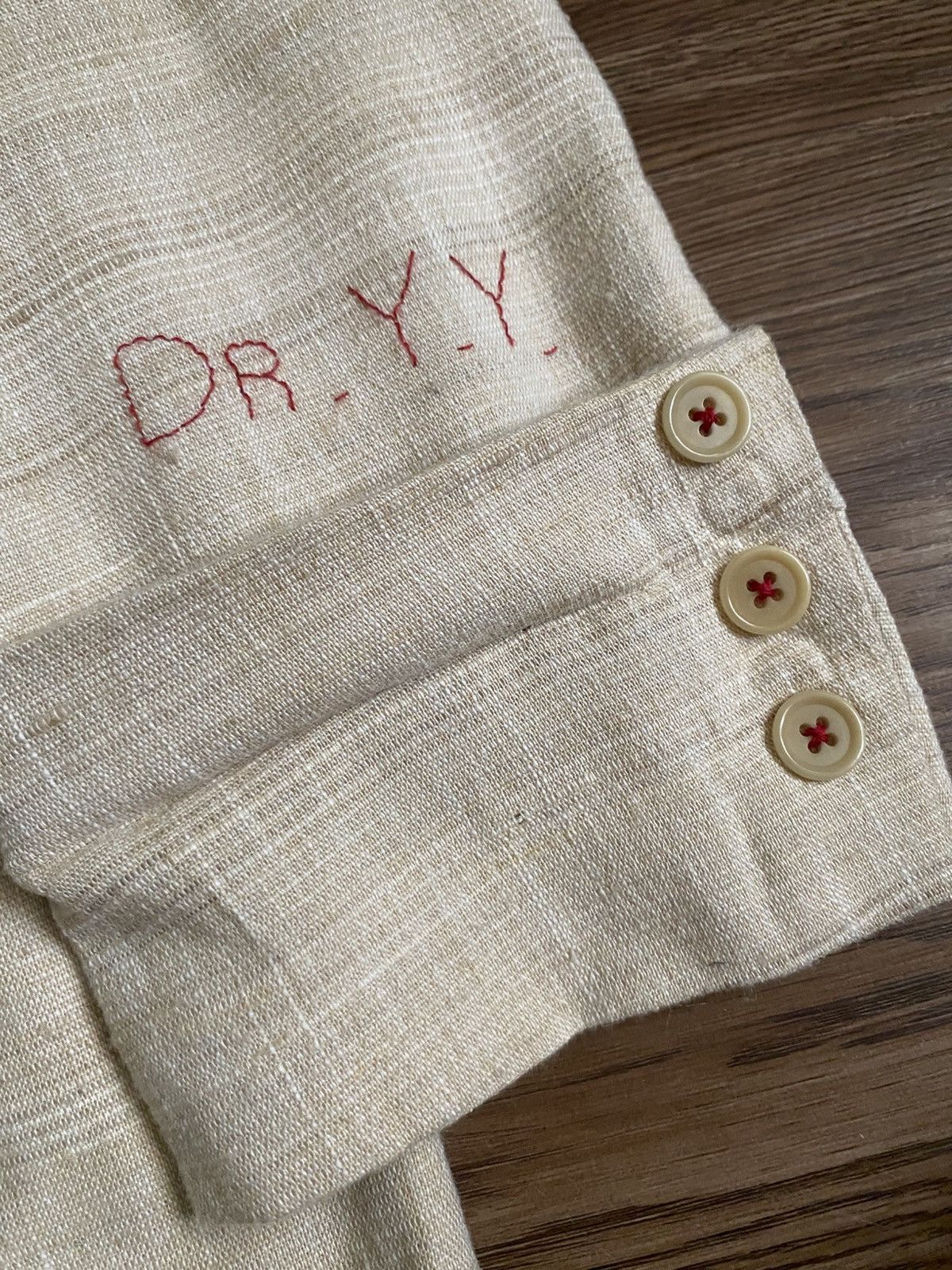Yohji Yamamoto Yohji Yamamoto Pour Homme "DR.YY" Hand Stitch Jacket Size 42R - 4 Thumbnail