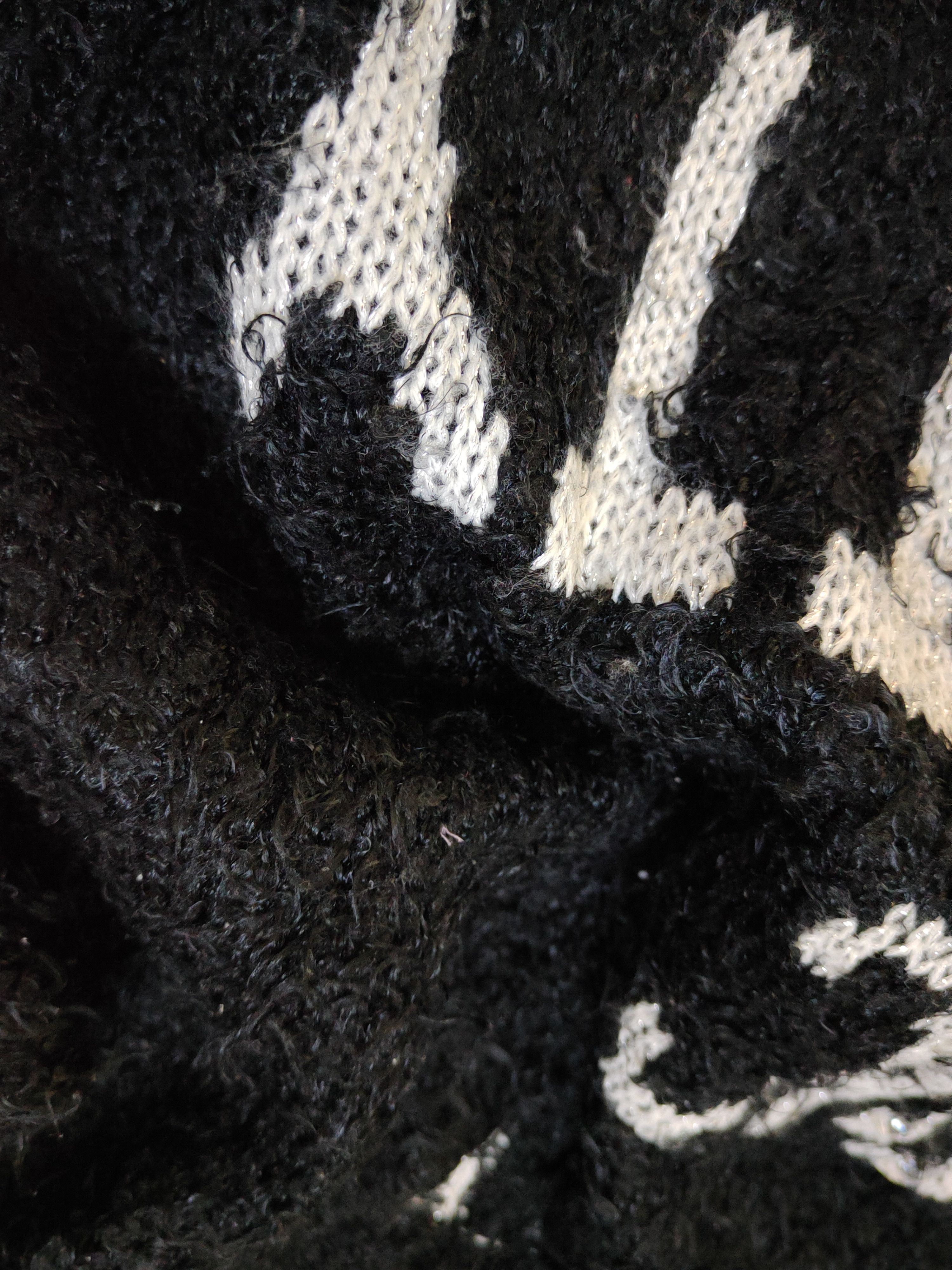 Homespun Knitwear Pink Latte Black Fur shaggy Mohair Knitwear #S2280 Size XS / US 0-2 / IT 36-38 - 12 Thumbnail