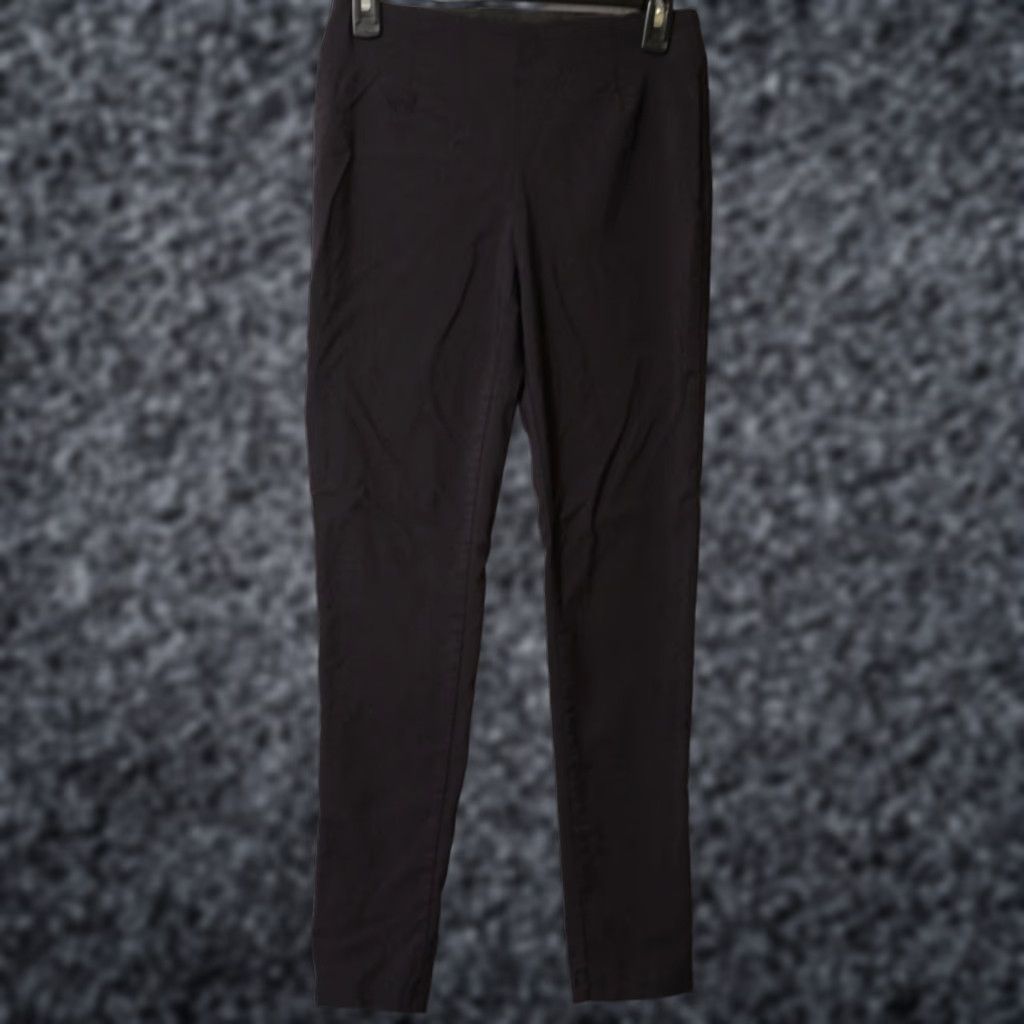 Calvin Klein Calvin Klein Ankle Dress Pants Black Pull On Stretch Women's 6 #H95-5 Dress Pants Slim Mid Rise 27 Inseam 27 in Womens Black Pants Size 28" / US 6 / IT 42 - 1 Thumbnail