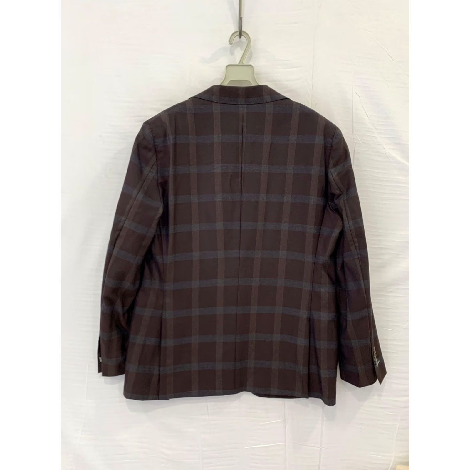 Vintage Atelier Munro Harry Rosen Sport Coat Blazer Plaid Wool Brown Blue 42 Regular Men Size 42R - 2 Thumbnail