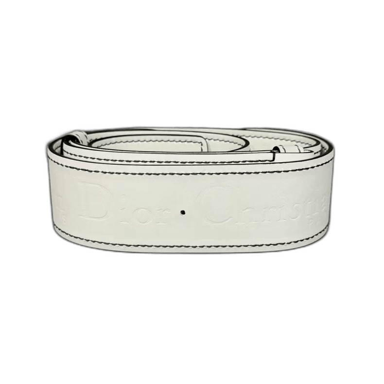 Dior Dior White Leather Belt-2506 Size ONE SIZE - 1 Thumbnail