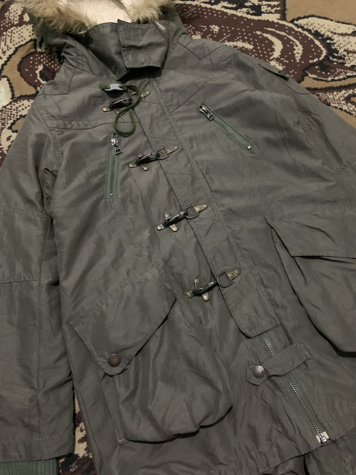14th Addiction 2000s Earthmagic - Apocalypse Hoodie Fur Jacket Size US M / EU 48-50 / 2 - 2 Thumbnail