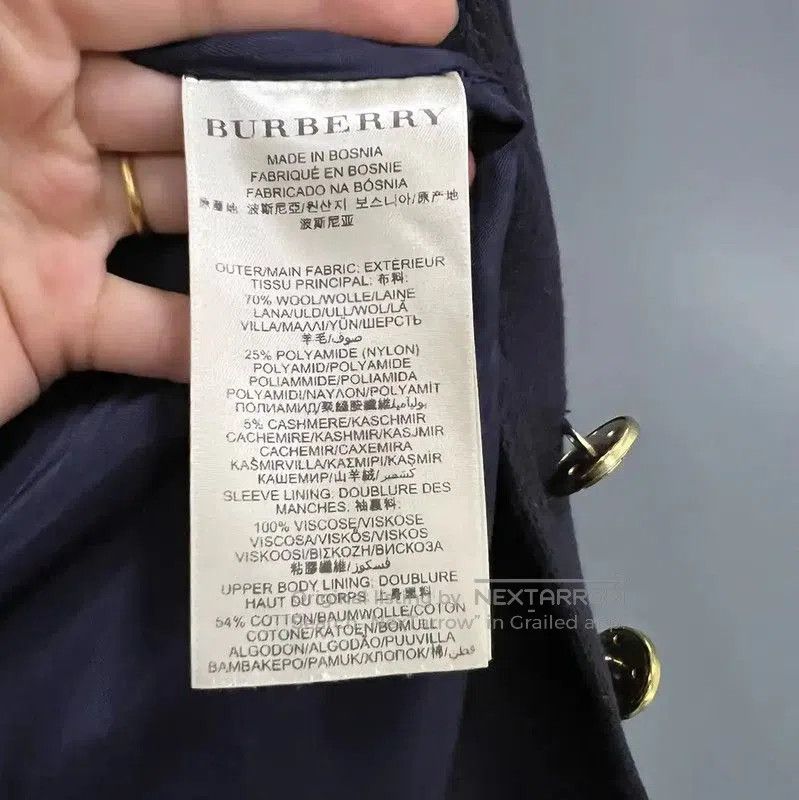 Burberry Burberry Women's Dark Blue Cotton Trench Coat. Size XXS / US 00 / IT 34 - 3 Thumbnail