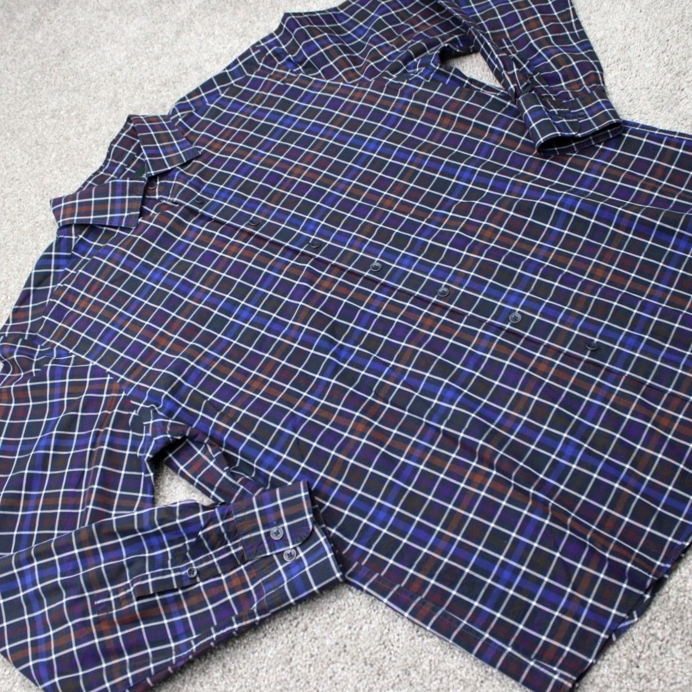 Rodd & Gunn Rodd & Gunn Shirt Mens XL Blue/Red Sports Fit Italian Fabric Long Sleeve Cotton Size US XL / EU 56 / 4 - 5 Thumbnail