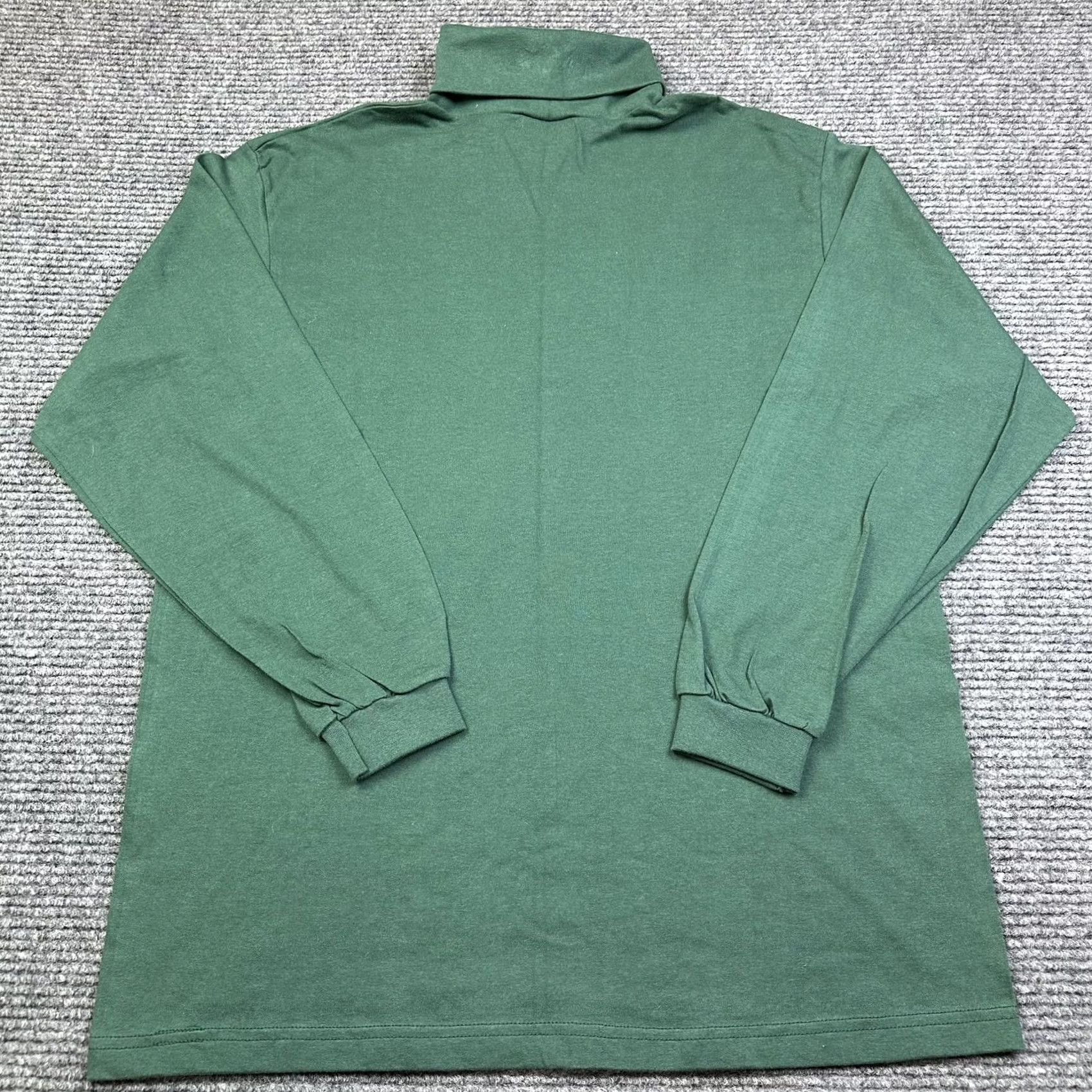 Basic Editions VINTAGE Basic Editions Long Sleeve Turtleneck Shirt Adult L Green 90s USA Vintage Mens Womens Unisex Size US L / EU 52-54 / 3 - 3 Thumbnail