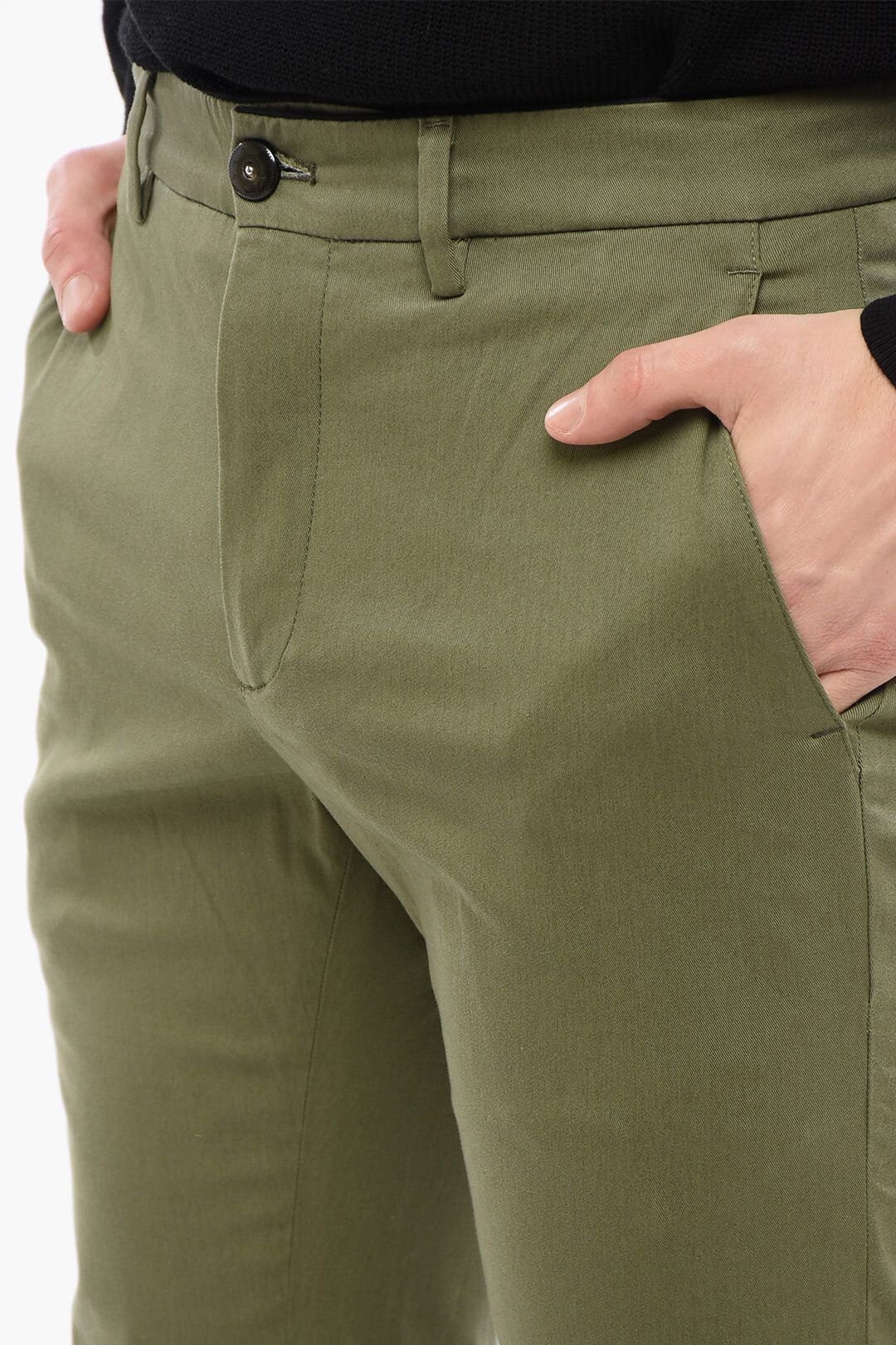 DEPARTMENT5 og1mm0326 Stretch Cotton Chino Pant in Green Size US 31 - 3 Thumbnail