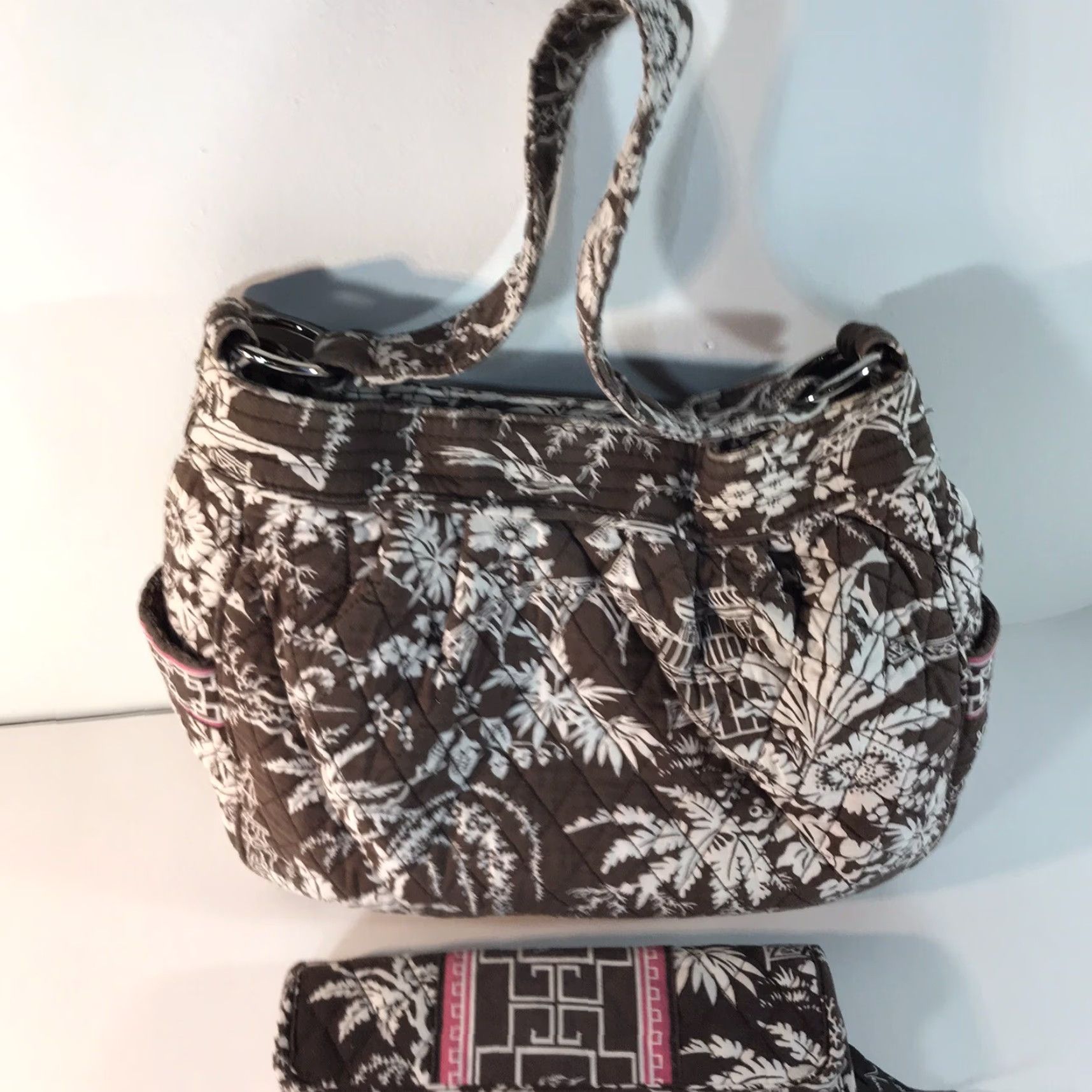 Vera Bradley Vera Bradley Medium Quilted Shoulder Bag with Matching Wallet Women Floral Cotton Casual Travel Workwear Size ONE SIZE - 3 Thumbnail