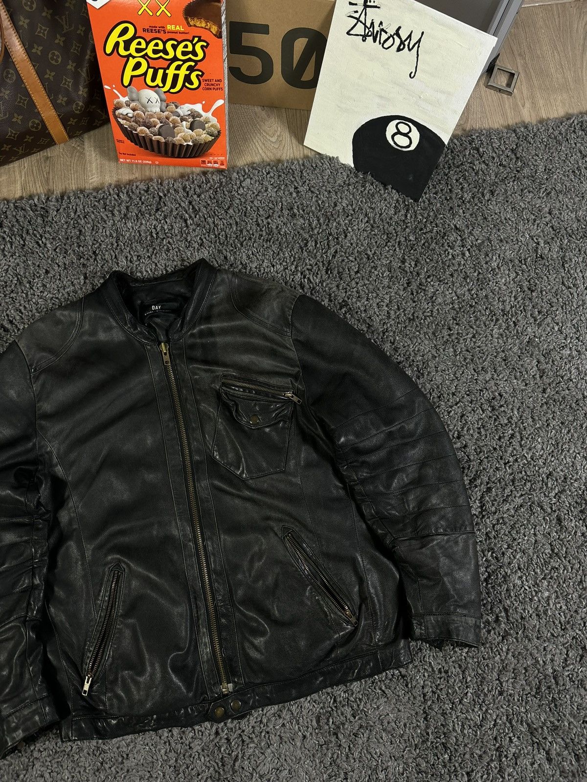 Vintage Vintage Real Leather Asymmetrical Motorcycle Jacket Black Size US L / EU 52-54 / 3 - 2 Thumbnail