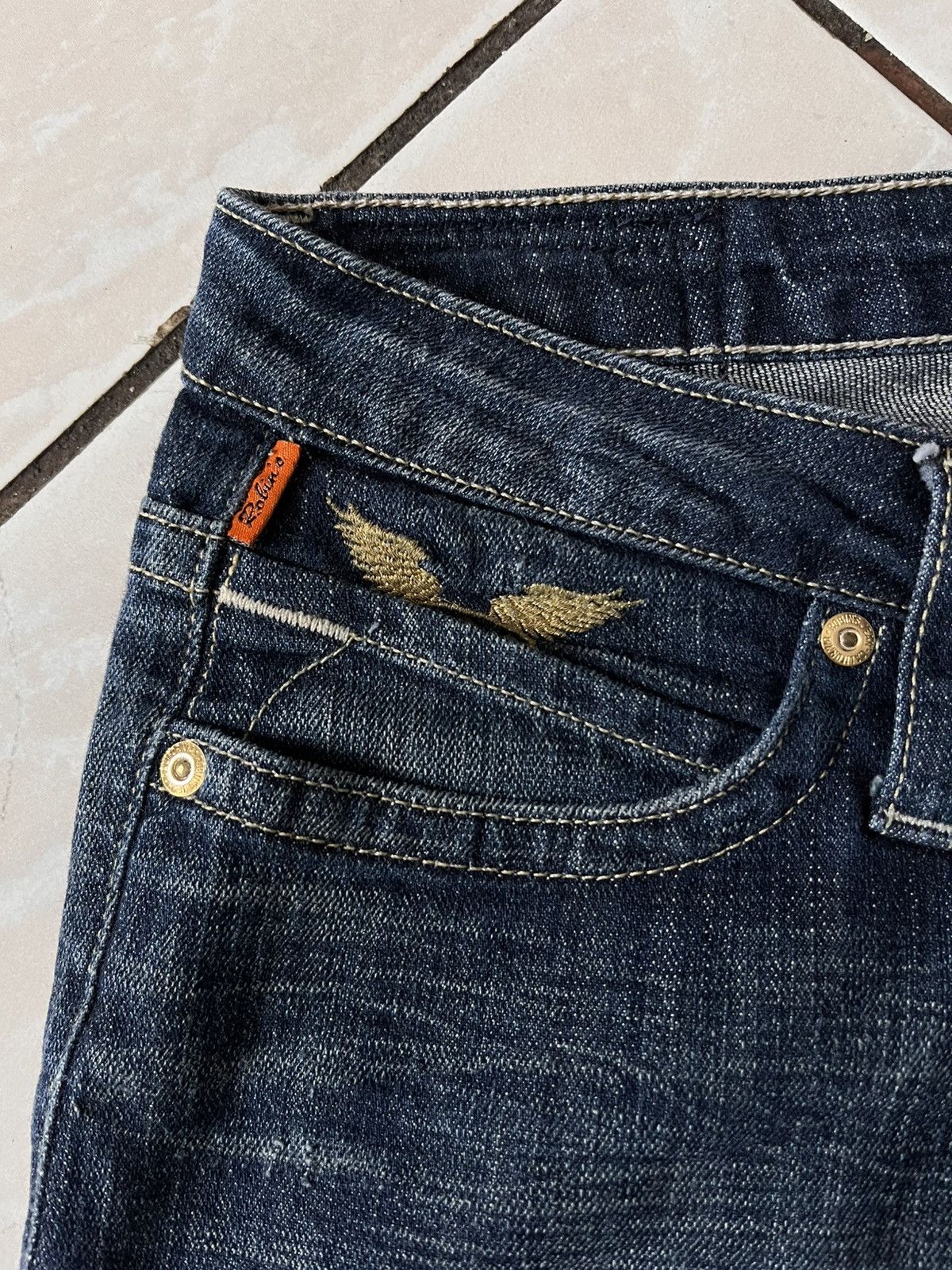 Robins Jeans Vintage Robins Jean Pants Big Logo Jeans Rare Luxury Flared Size 29" - 7 Thumbnail