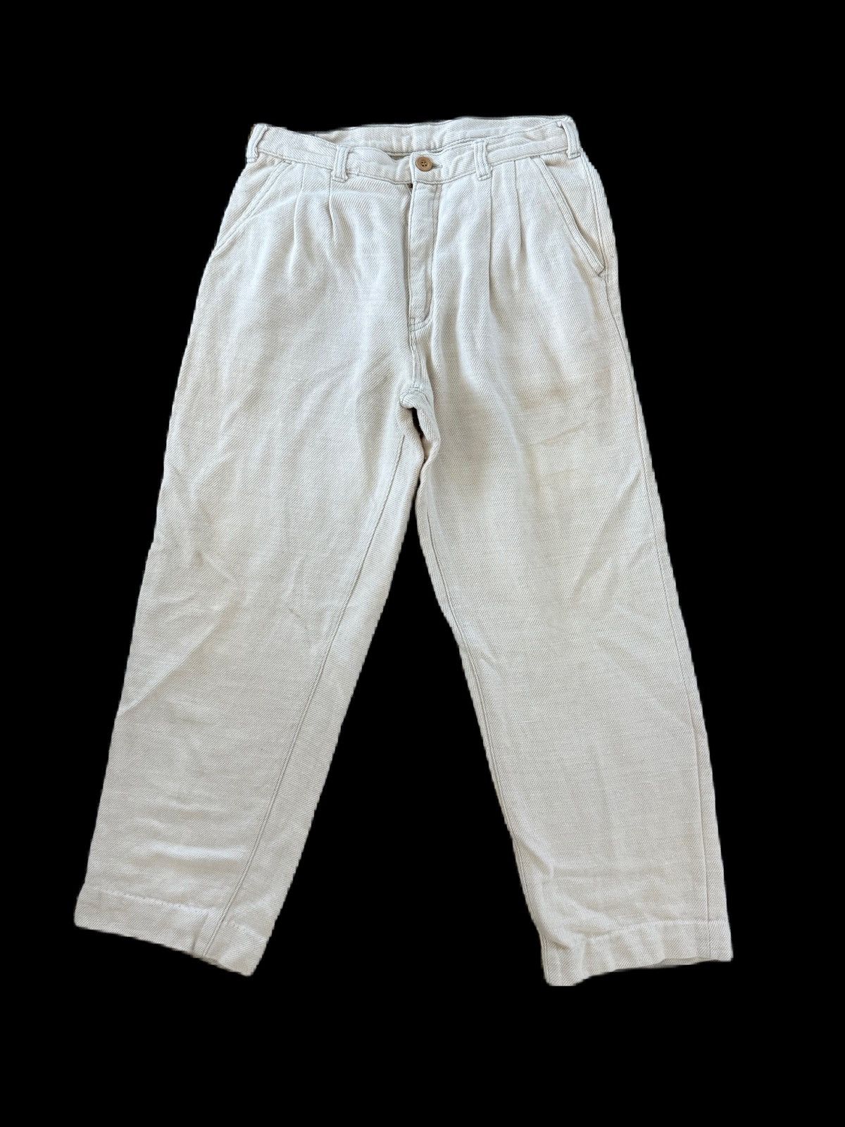 Johnbull WHITE BAGGY JAPANESE CULTURE WORKER PANTS JOHN BULL DESIGN Size US 30 / EU 46 - 1 Thumbnail