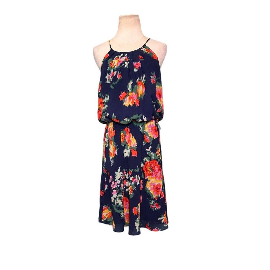 Joie Joie Makana blue floral lined dress size Large Size L / US 10 / IT 46 - 14 Thumbnail