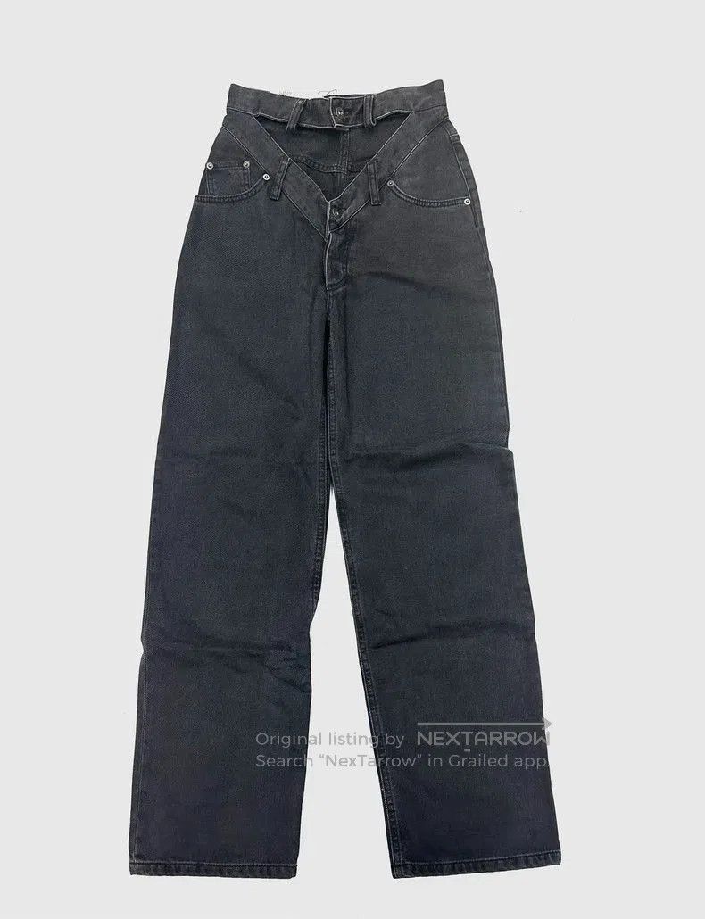 Y/Project Double Waist Deconstructed Jeans.