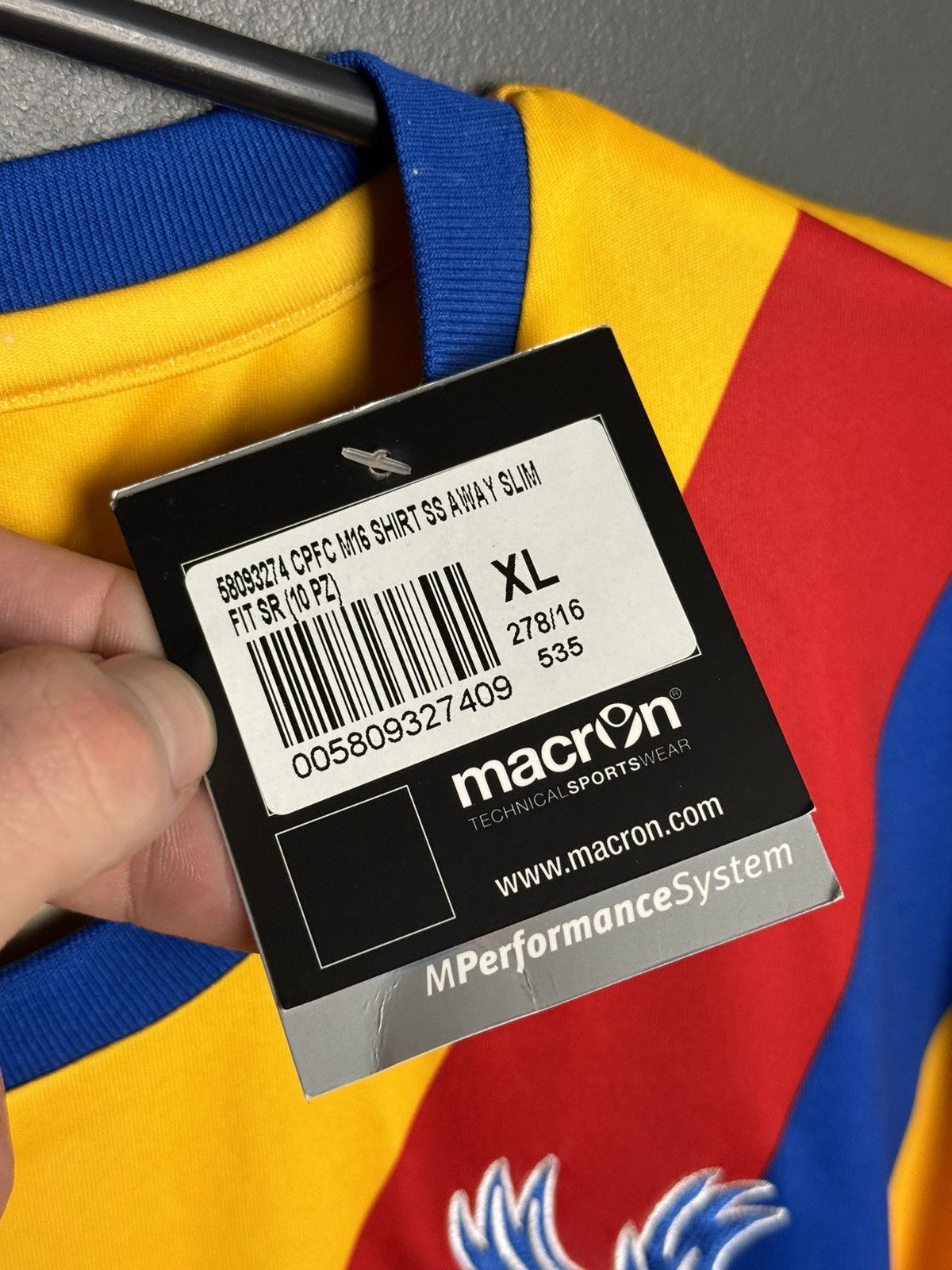 Macron New Crystal Palace 16/17 Away Milivojevic Football Jersey Size US XL / EU 56 / 4 - 13 Thumbnail