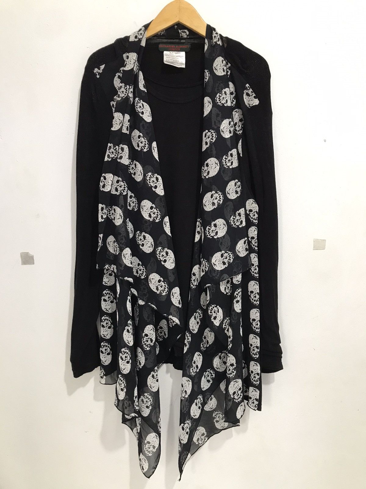 image of Beauty Beast x If Six Was Nine Poem Skull Coat + Kh Long Sleeve Punk Style in Black (Size Large)