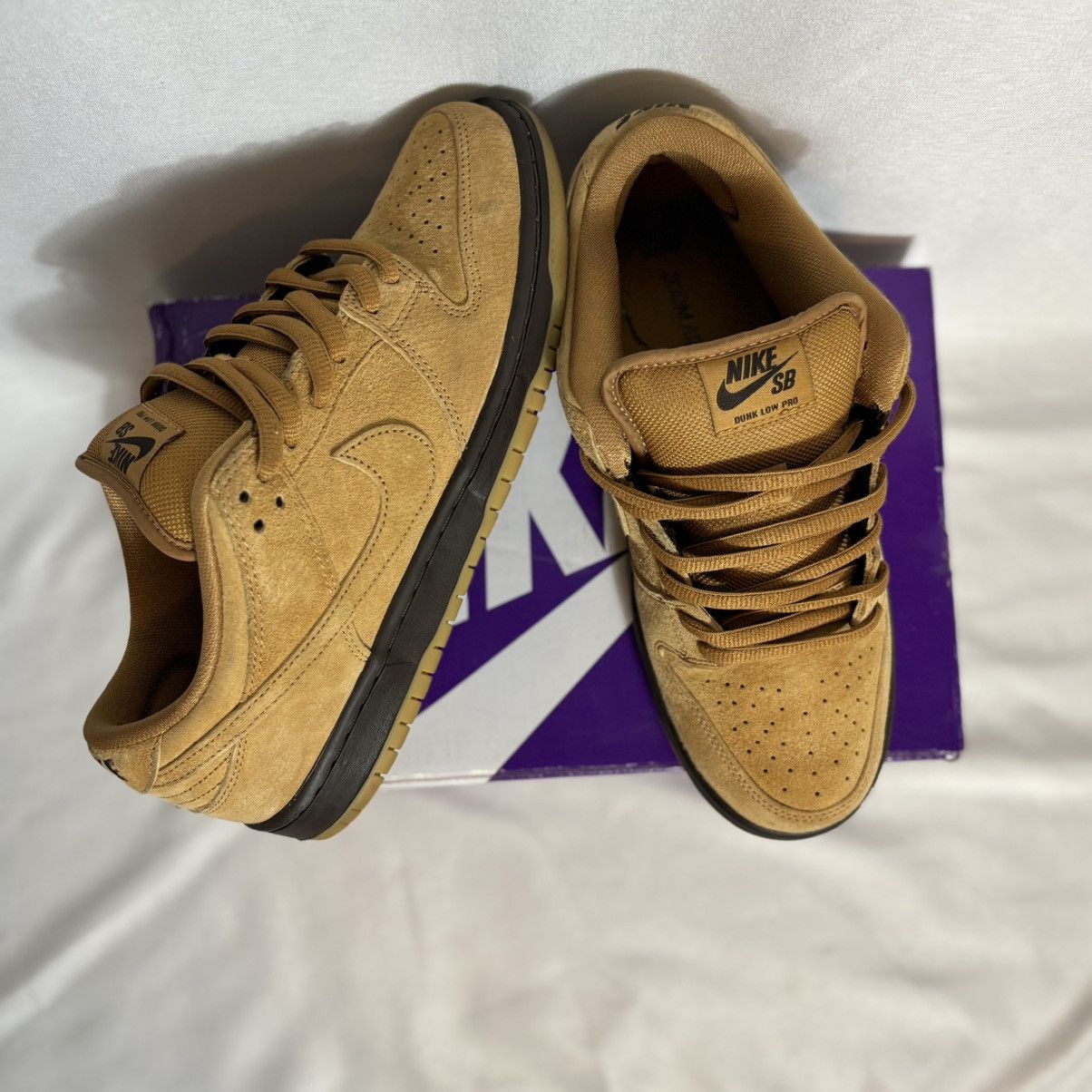 Brown Wheat Mochas Nike Dunk Low Pro SB Wheat Mocha