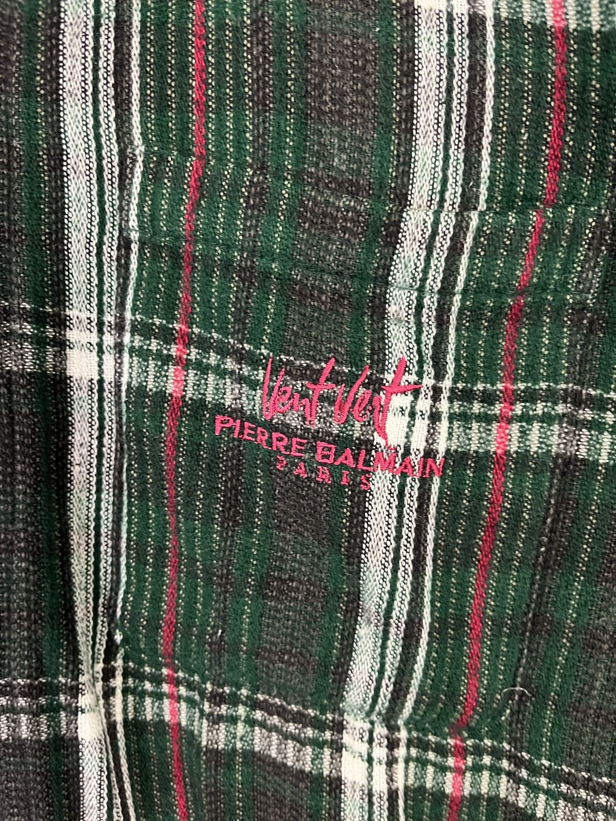 Pierre Balmain × Vintage Vent Vert Pierre Balmain Paris Plaid Shirt Size US M / EU 48-50 / 2 - 6 Thumbnail