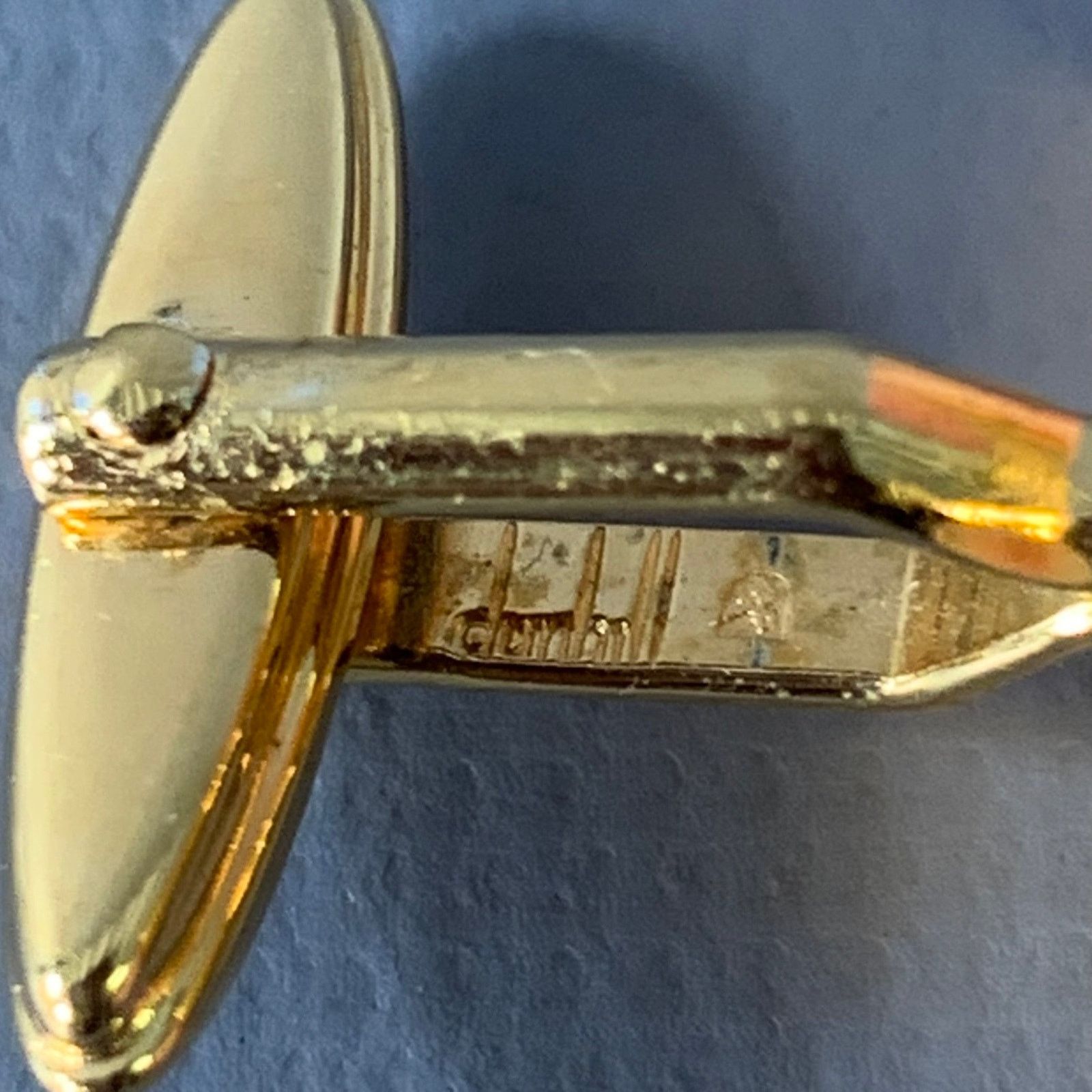 Alfred Dunhill DUNHILL Gold Silver Engraved Metal Cuff Link Tie Clip Set Size ONE SIZE - 6 Thumbnail