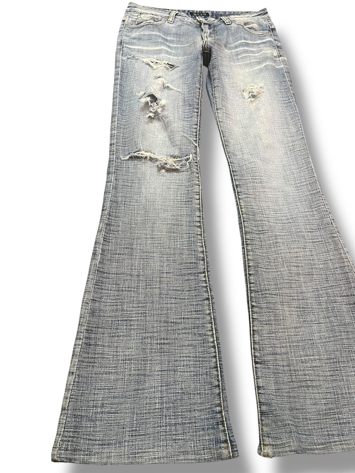 Who Decides War Vintage Japanese Brand Flare Faded Distressed Denim Size US 27 - 3 Thumbnail