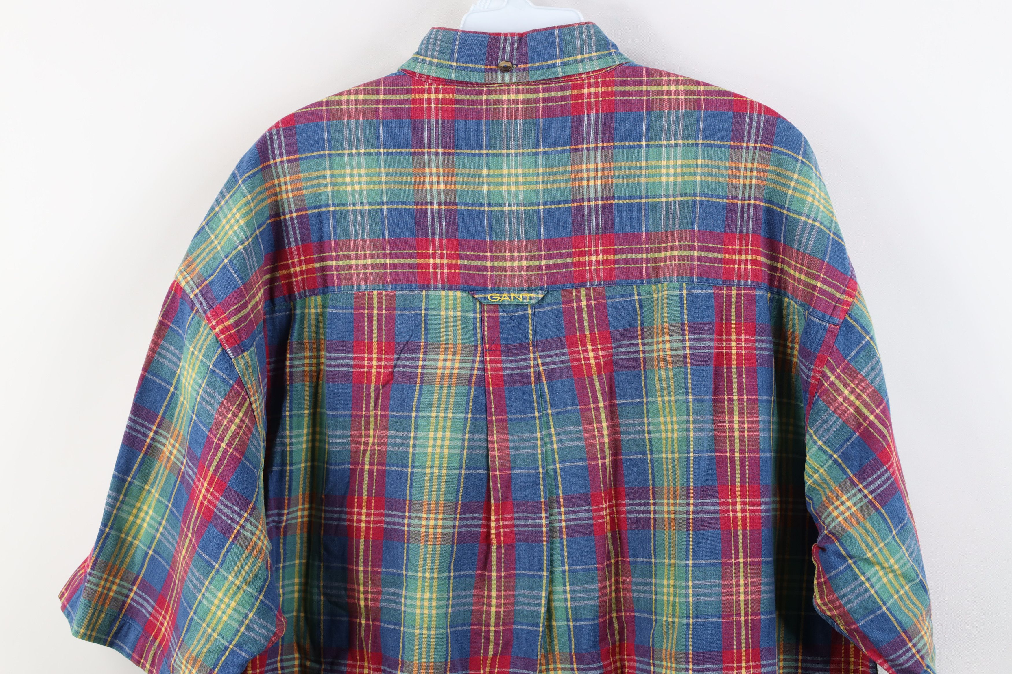 Vintage Vintage 90s Streetwear Canvas Madras Plaid Button Down Shirt Size US L / EU 52-54 / 3 - 11 Thumbnail