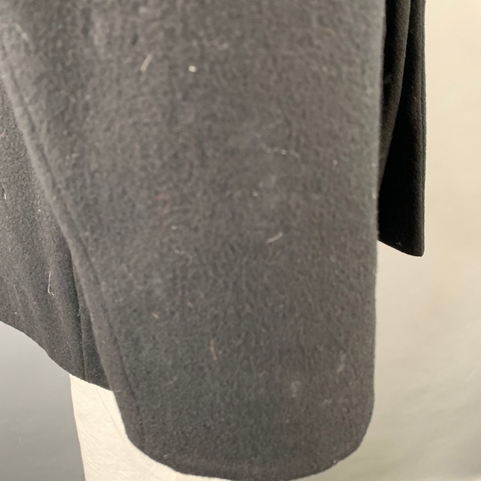 Yohji Yamamoto YOHJI YAMAMOTO Size XL Black Wool Peak Lapel Sport Coat Size 42R - 6 Thumbnail