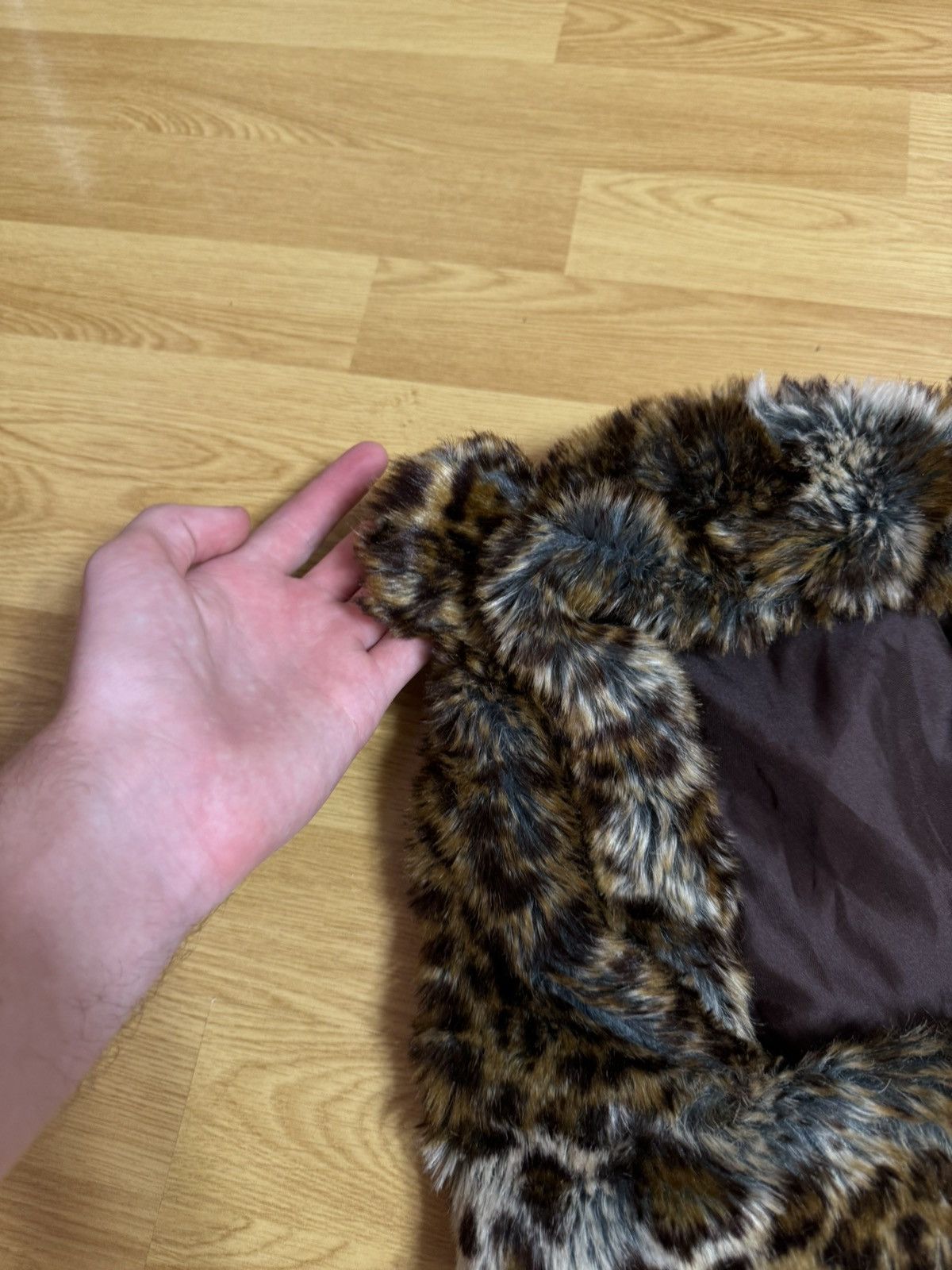 Japanese Brand Vintage Leopard Print Faux Fur Hood Size ONE SIZE - 11 Thumbnail