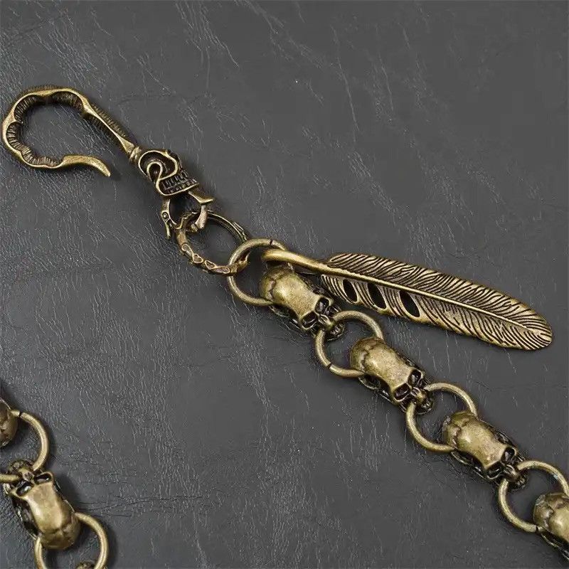 Vintage Waist Key Chain Skull Metal Hip Hop Gothic Punk Skull Pants Size ONE SIZE - 6 Thumbnail