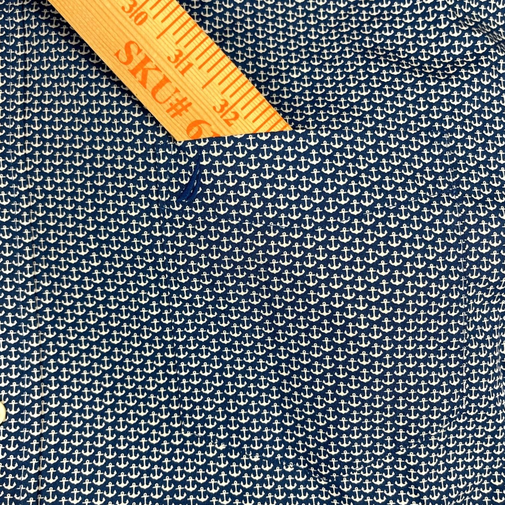 Nautica Nautica NAUTIC Shirt Men's XXL Blue White Anchors Nautical Long Sleeve Button Up Coastal Size US XXL / EU 58 / 5 - 5 Thumbnail
