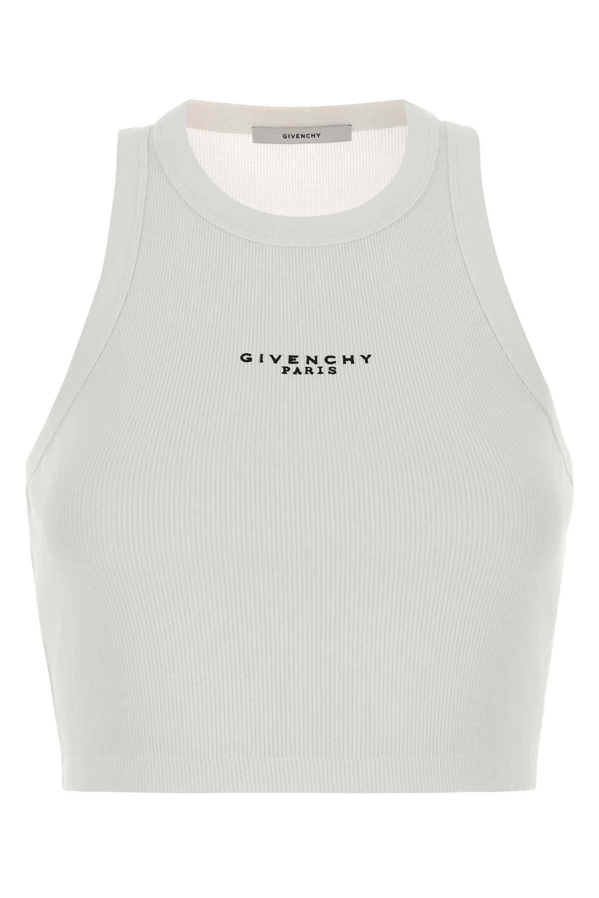 Givenchy White Stretch Cotton Crop-Top Size XS / US 0-2 / IT 36-38 - 1 Thumbnail